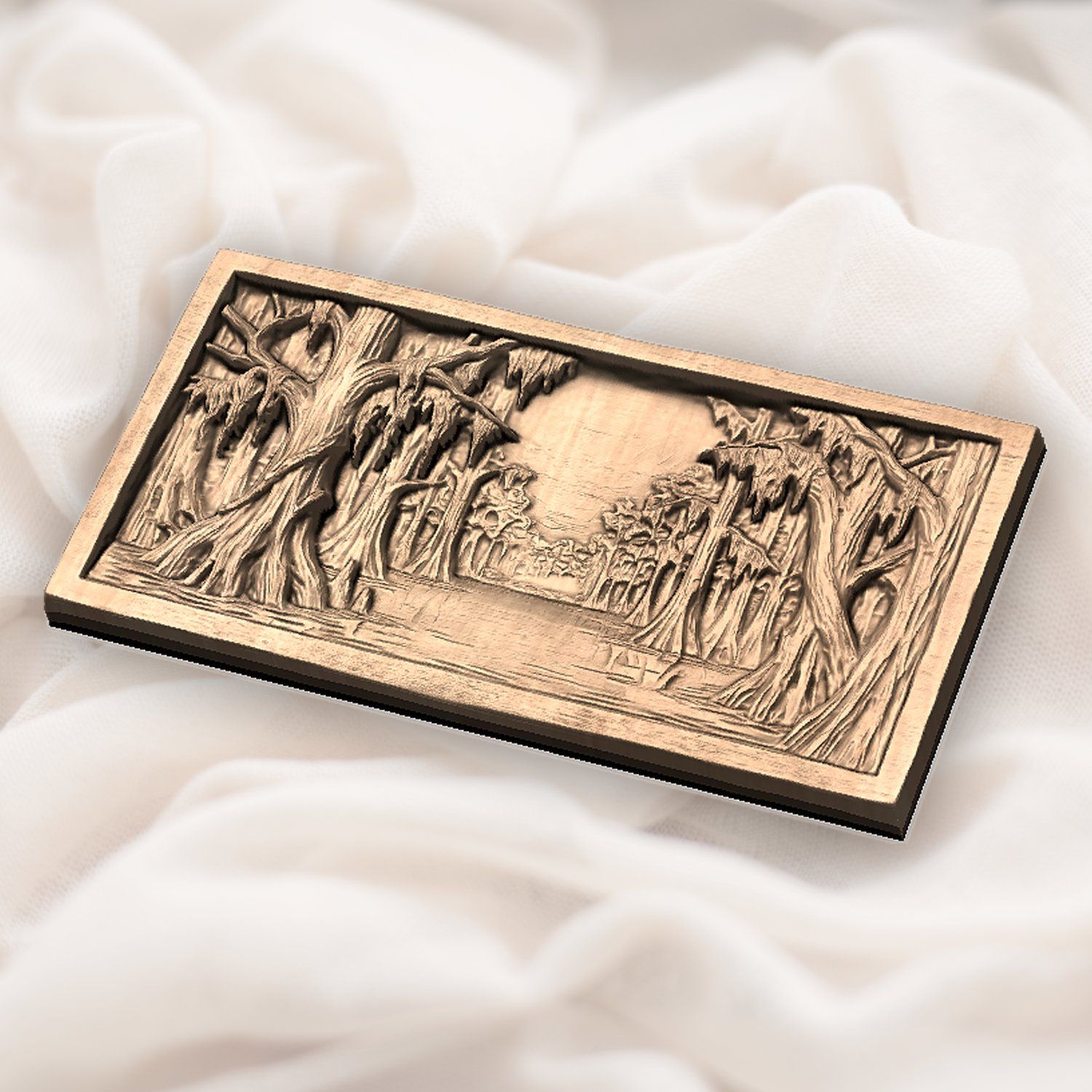 Cypress Swamp Panorama CNC Relief STL bas-relief STL — view 5