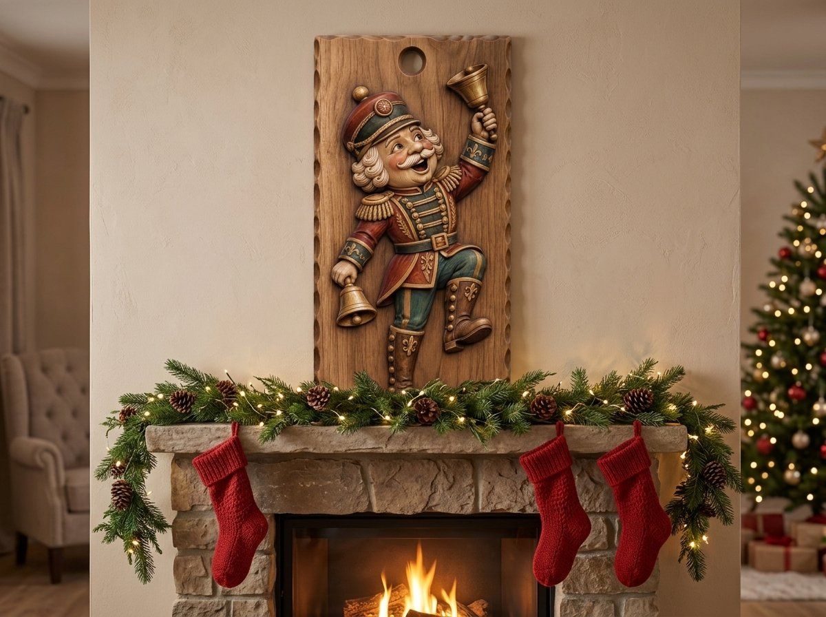 Dancing Nutcracker Bell Ringer CNC Relief STL bas-relief STL — view 13