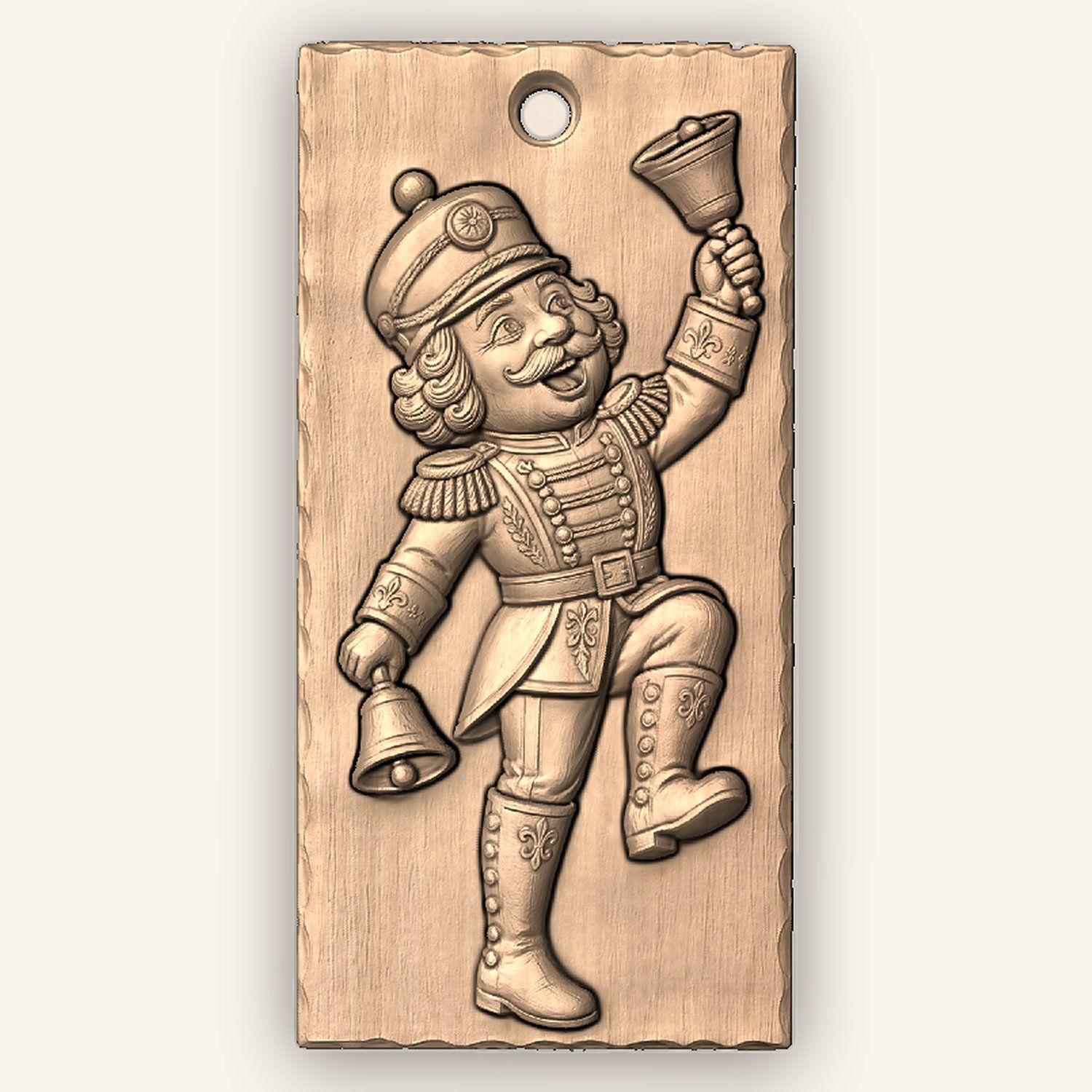 Dancing Nutcracker Bell Ringer CNC Relief STL bas-relief STL — view 5
