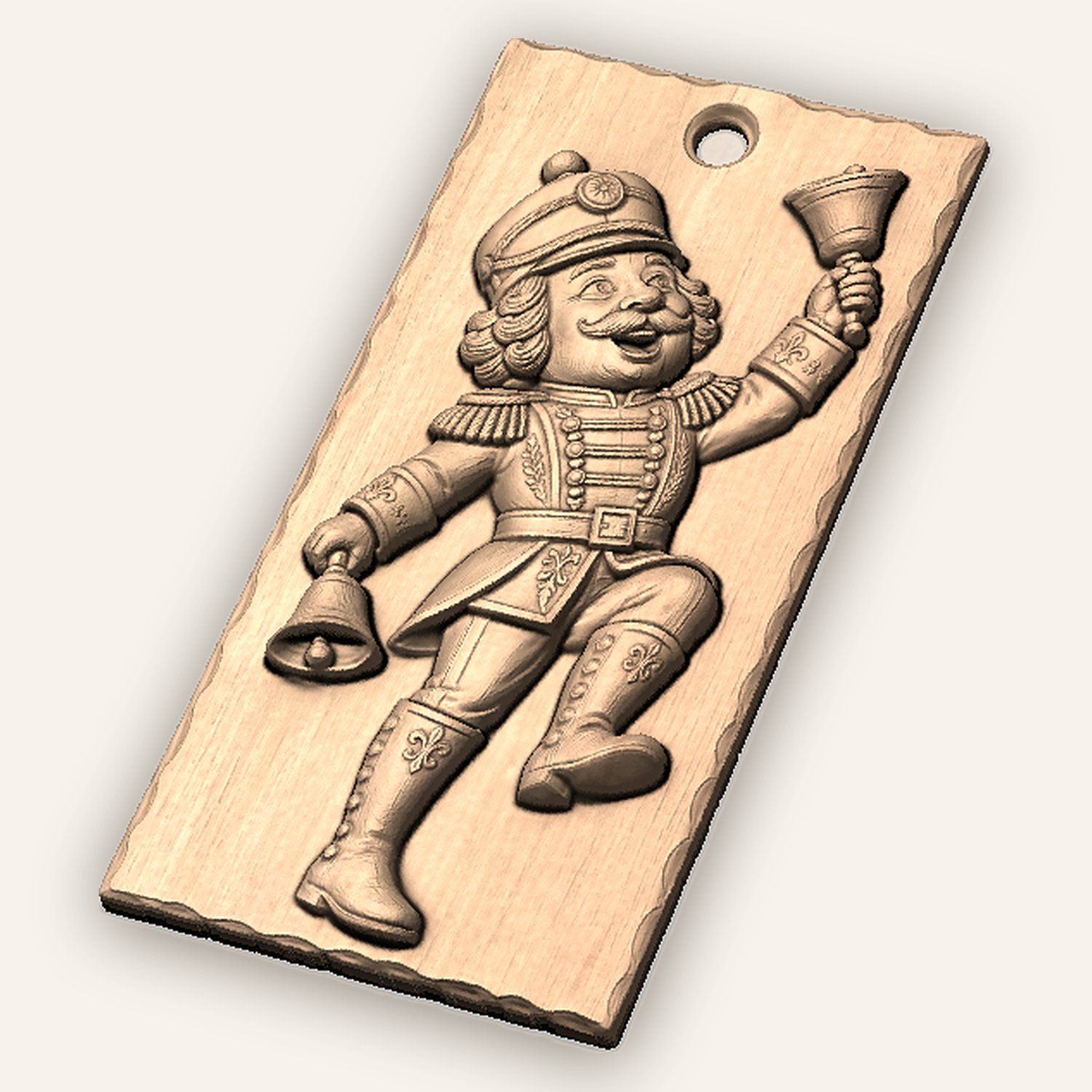 Dancing Nutcracker Bell Ringer CNC Relief STL bas-relief STL — view 6