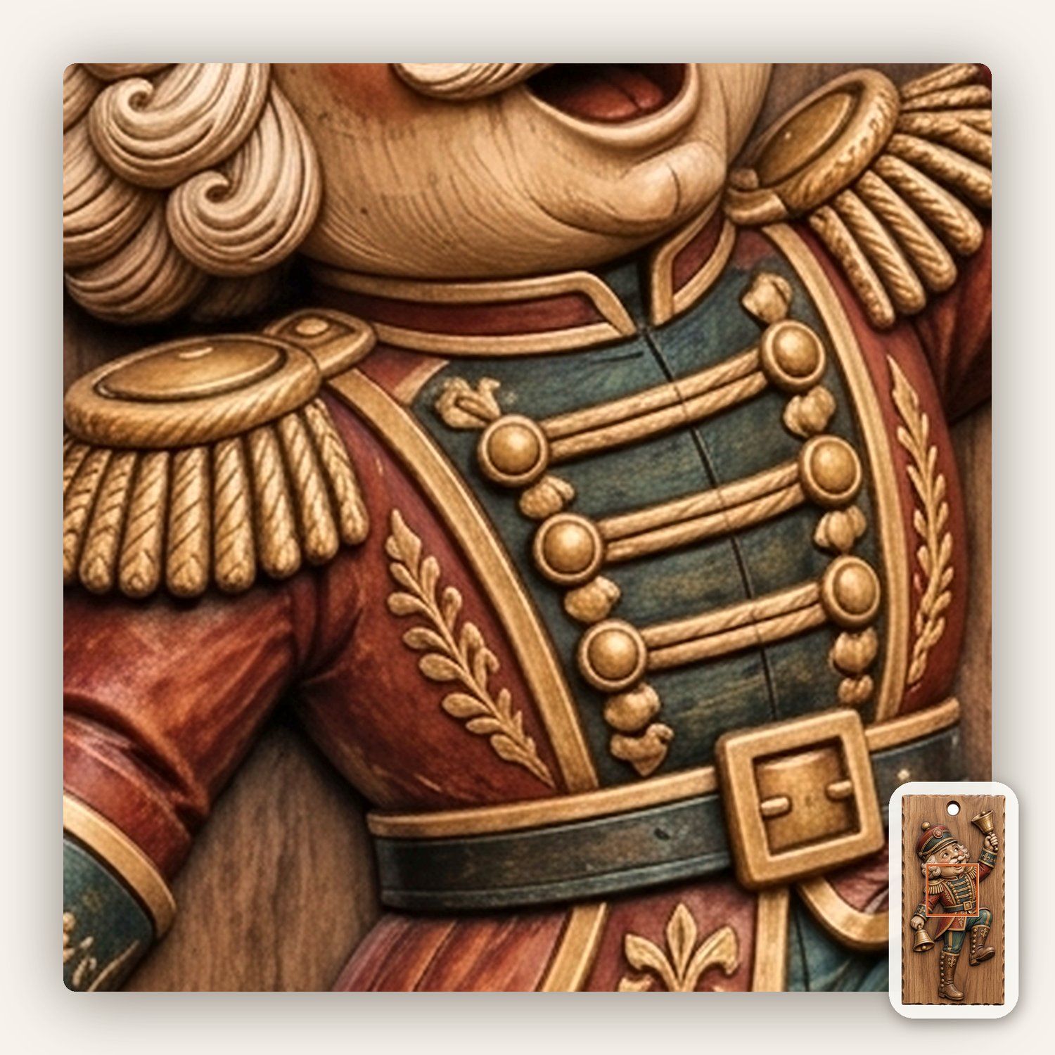 Dancing Nutcracker Bell Ringer CNC Relief STL bas-relief STL — view 11