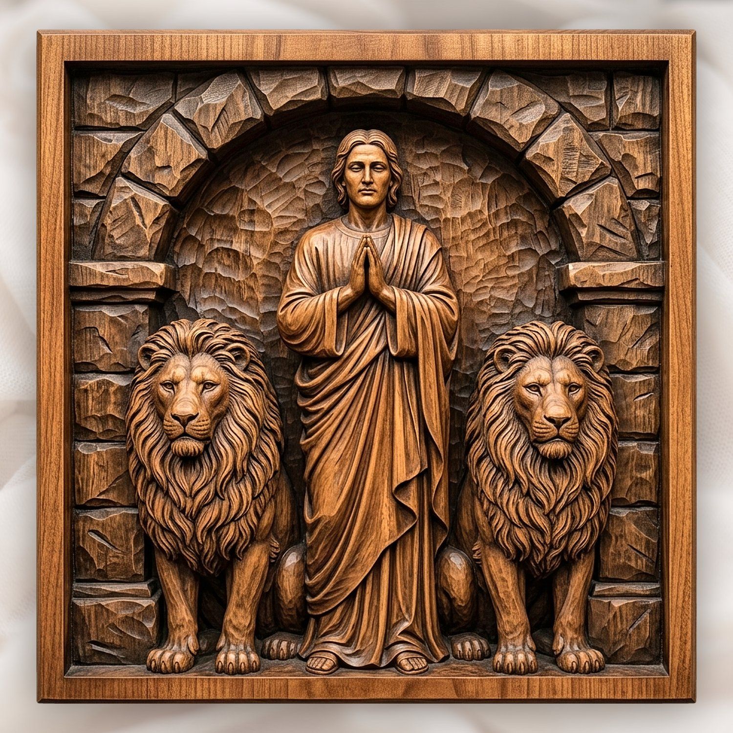 Daniel in the Lions Den CNC Relief STL bas-relief STL design