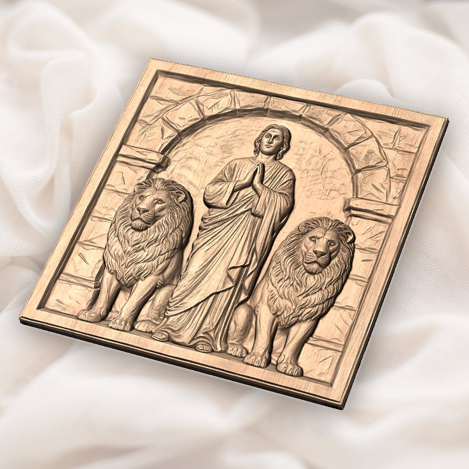 Daniel in the Lions Den CNC Relief STL bas-relief STL — view 5