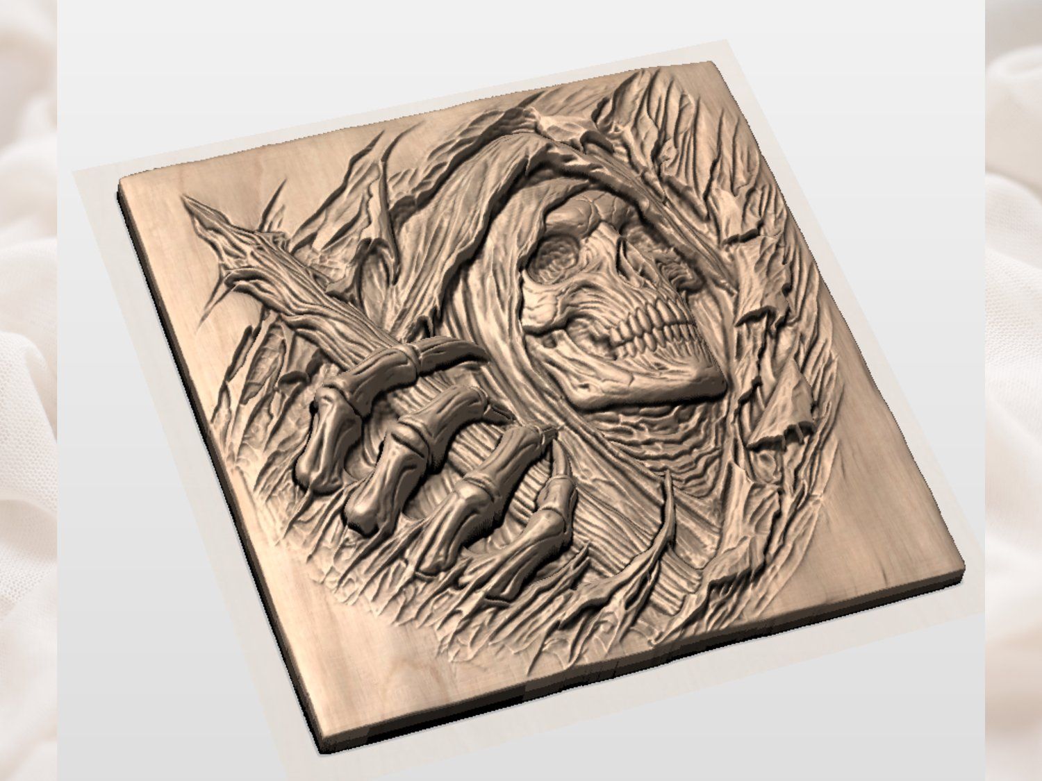 Dark Reaper Death Shroud CNC Relief STL bas-relief STL — view 2