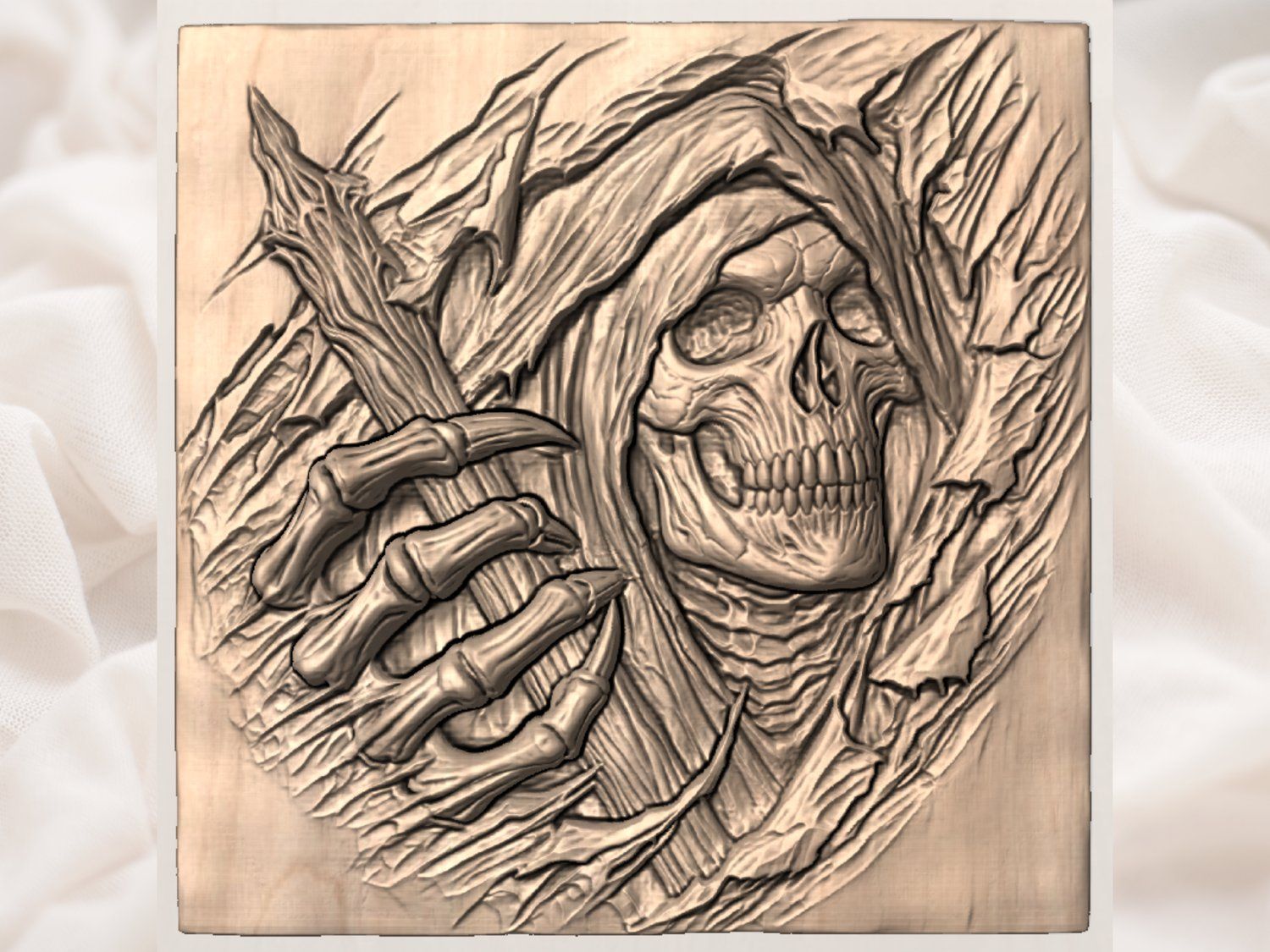 Dark Reaper Death Shroud CNC Relief STL bas-relief STL — view 3