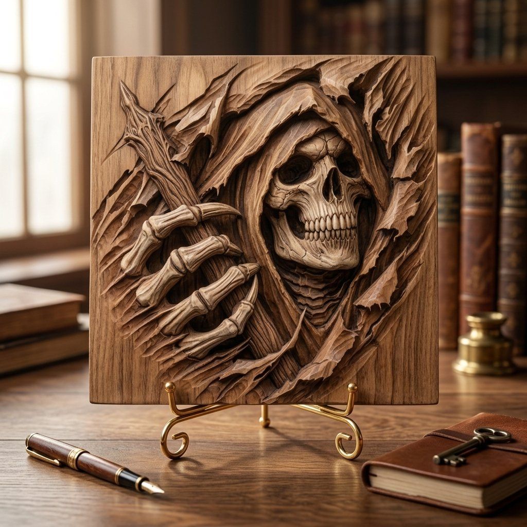 Dark Reaper Death Shroud CNC Relief STL bas-relief STL — view 6
