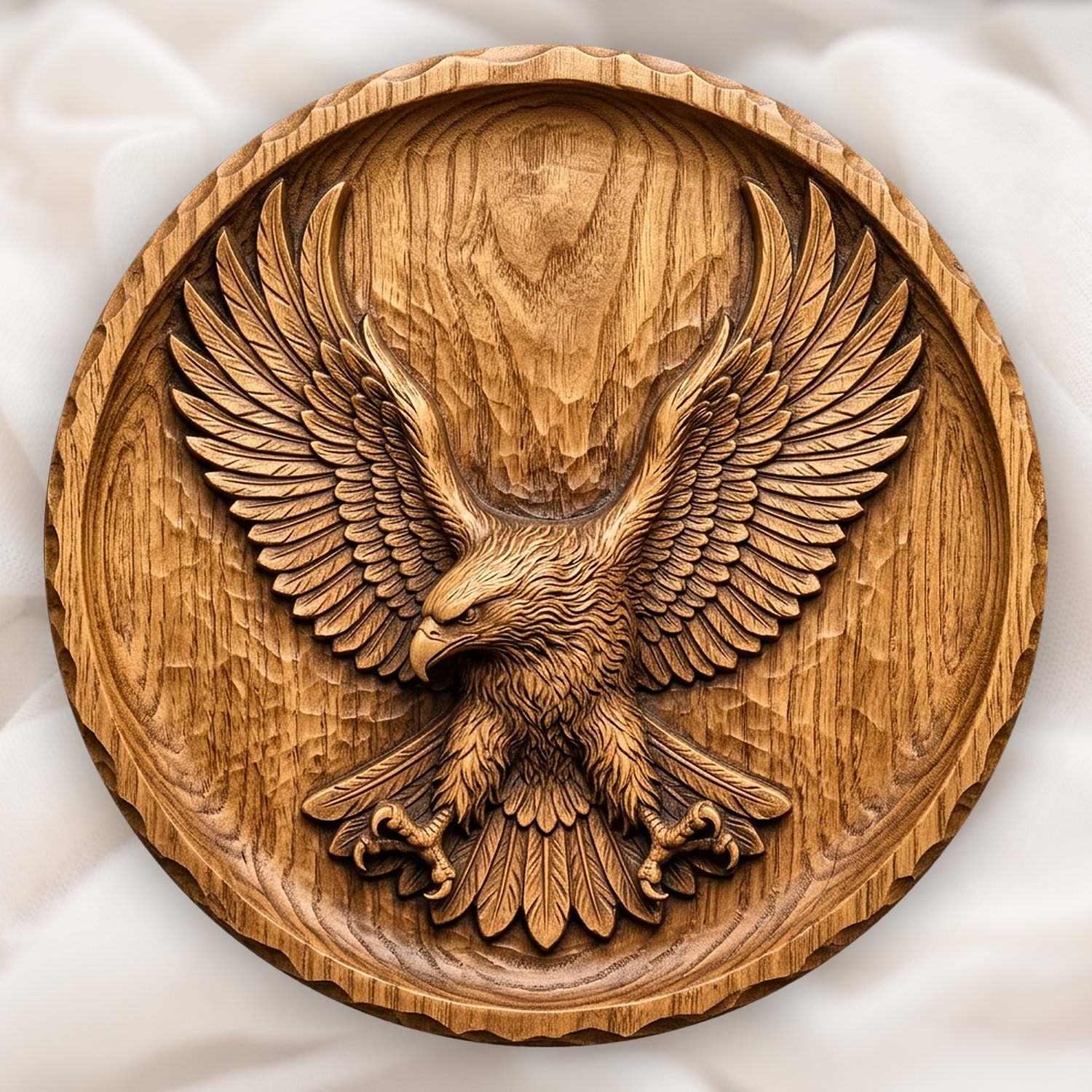 Descending Bald Eagle Landing CNC Relief STL bas-relief STL design