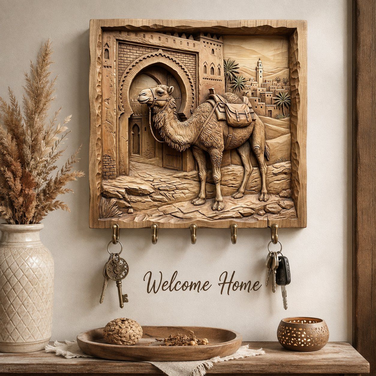 Desert Caravan Ancient City Gateway CNC Relief STL bas-relief STL — view 8