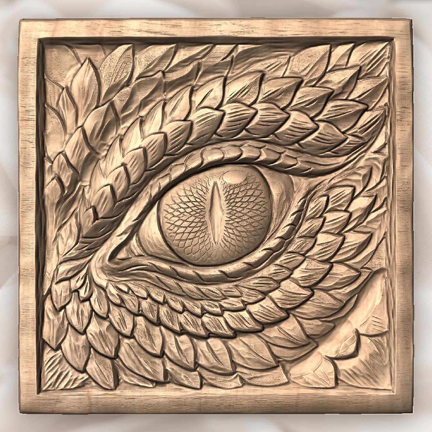 Dragon Eye Wood Carving CNC Relief STL bas-relief STL — view 5