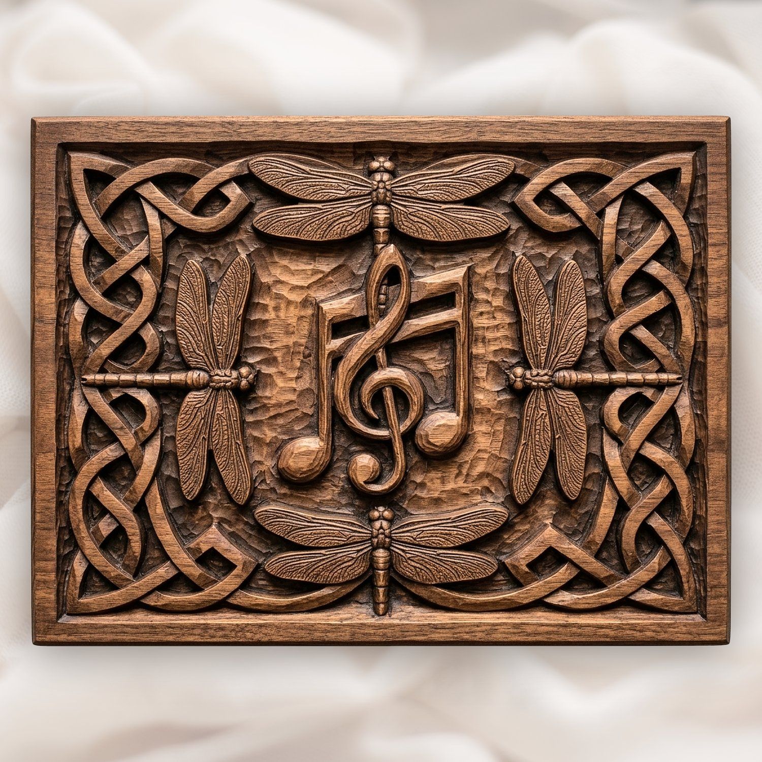 Dragonfly Celtic Knot Music Note CNC Relief STL bas-relief STL design