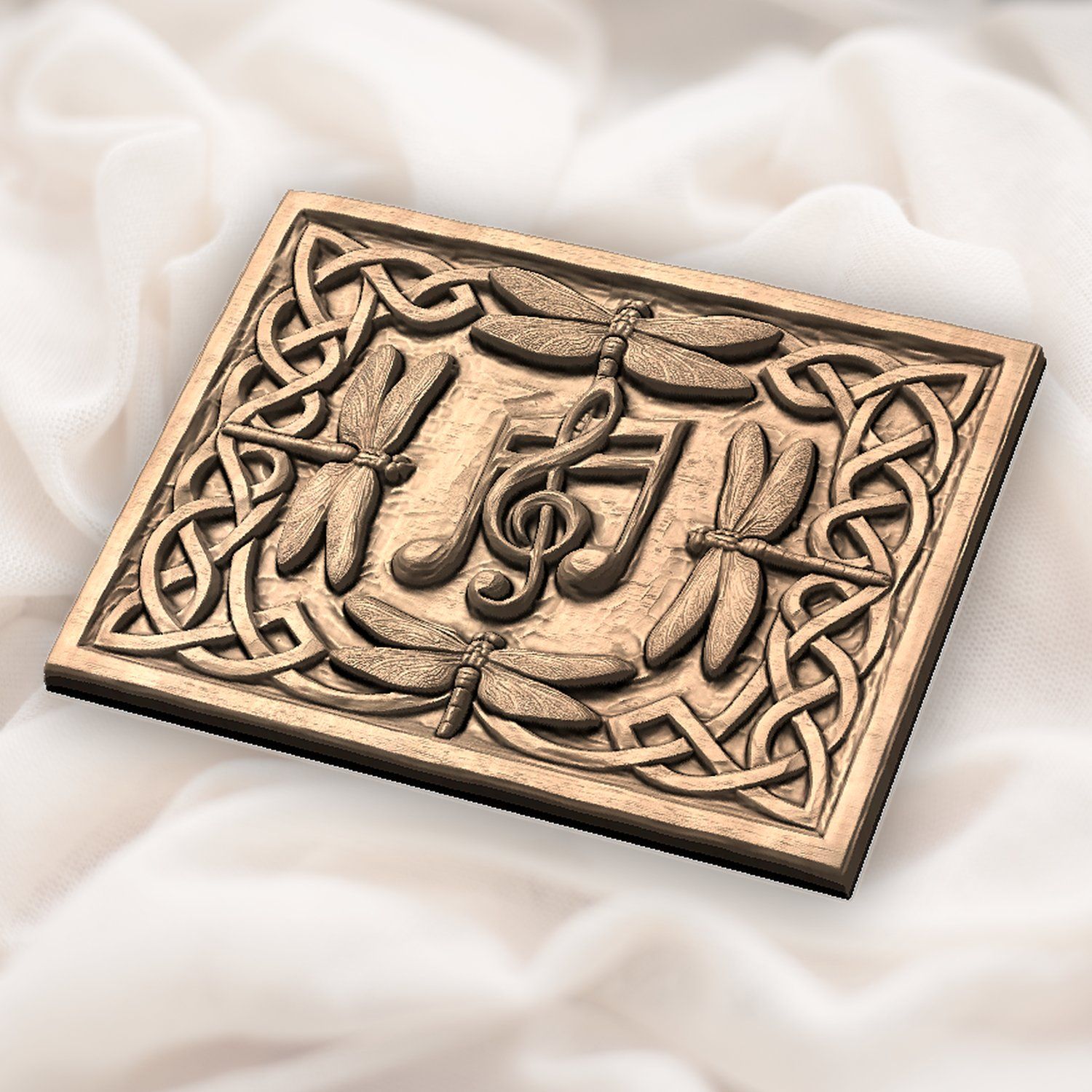 Dragonfly Celtic Knot Music Note CNC Relief STL bas-relief STL — view 6