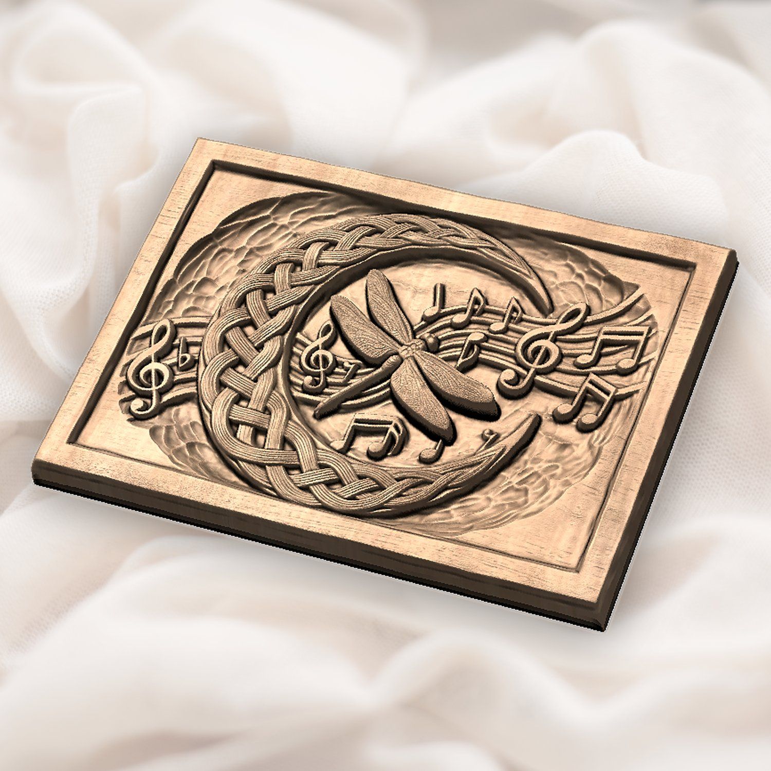 Dragonfly Celtic Moon CNC Relief STL bas-relief STL — view 6