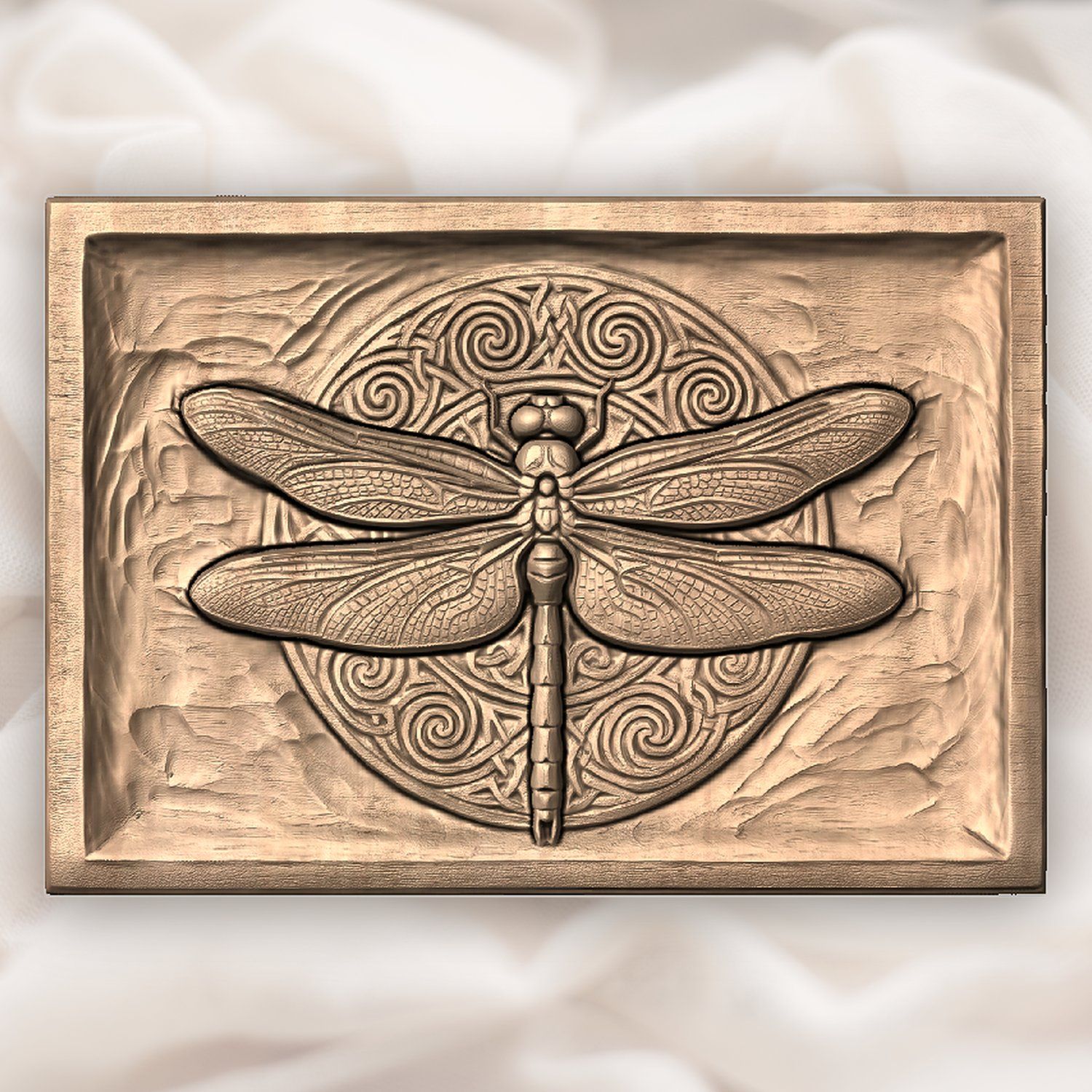 Dragonfly Celtic Moon Knotwork CNC Relief STL bas-relief STL — view 5