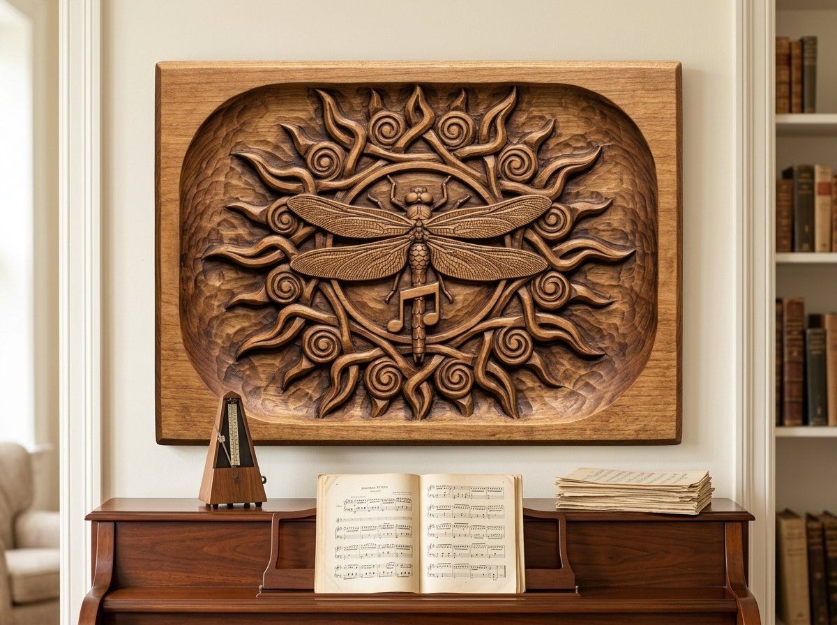 Dragonfly Celtic Sun CNC Relief STL bas-relief STL — view 13