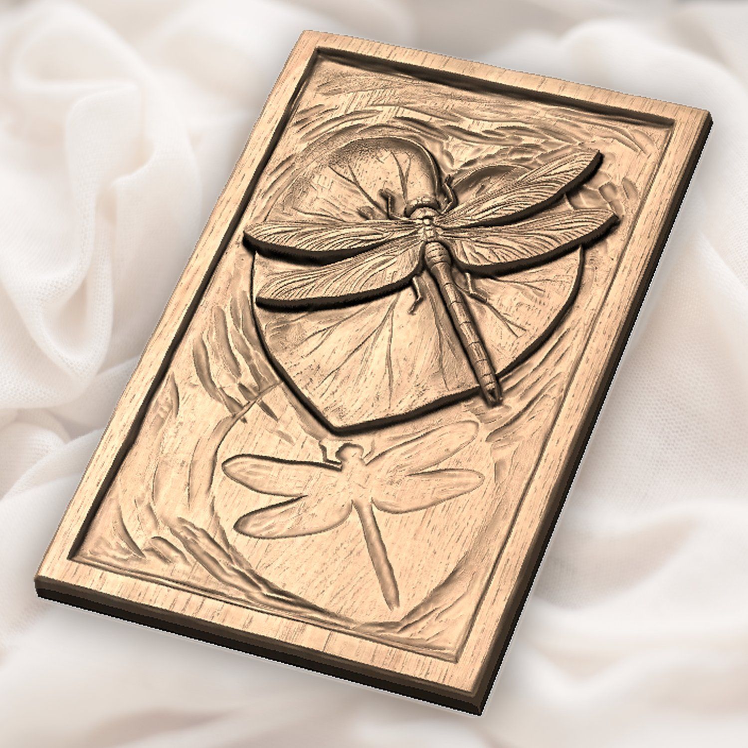 Dragonfly Heart Lily Pad CNC Relief STL bas-relief STL — view 4