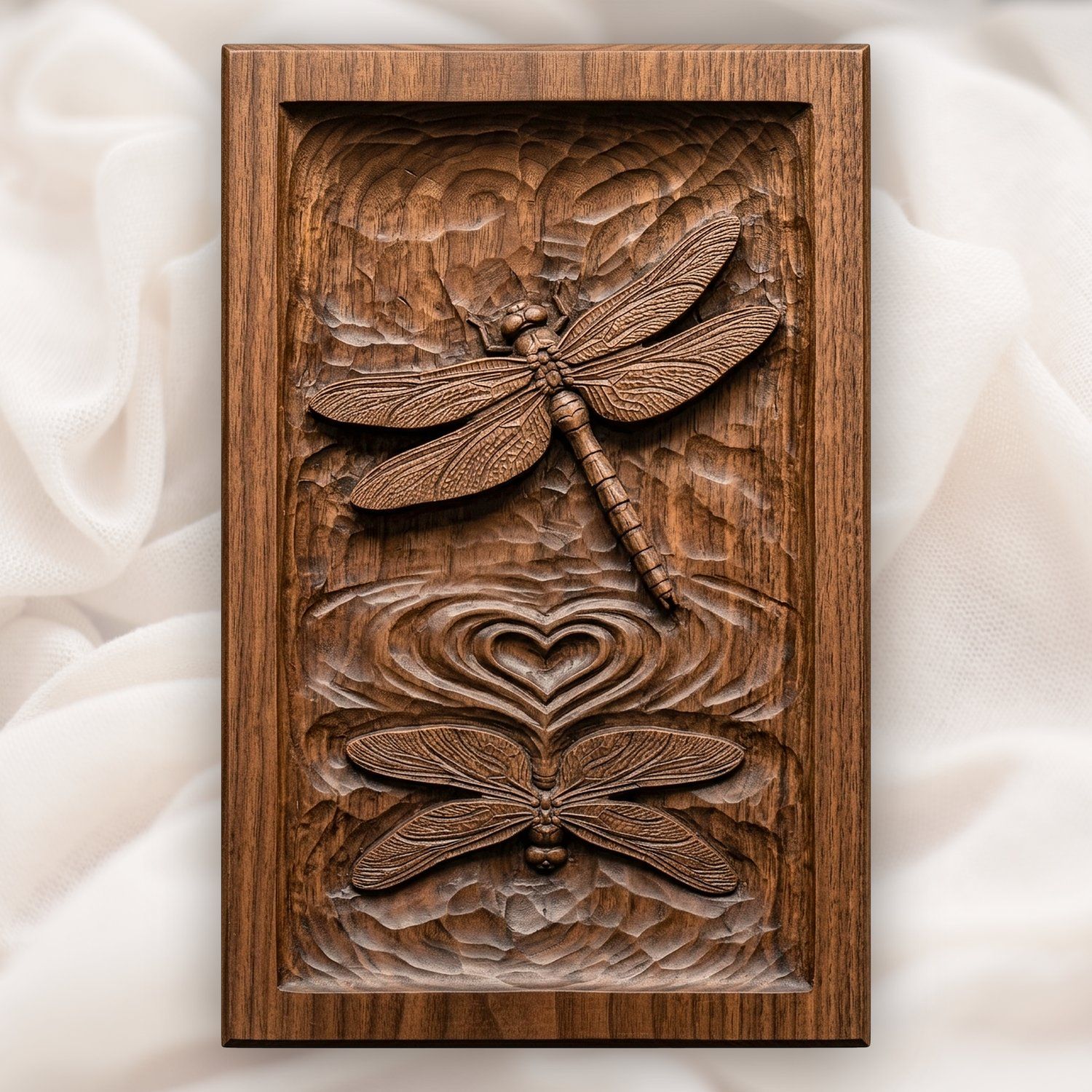 Dragonfly Mirror Pond CNC Relief STL bas-relief STL design