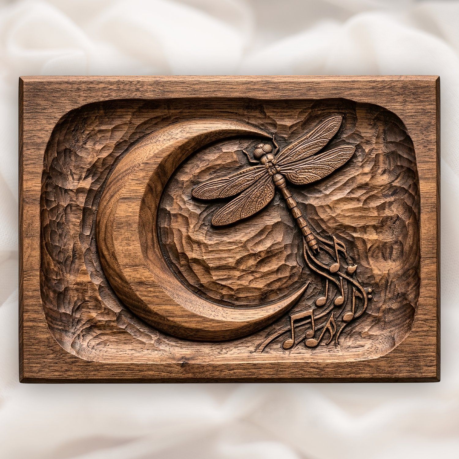 Dragonfly Moon Music CNC Relief STL bas-relief STL design