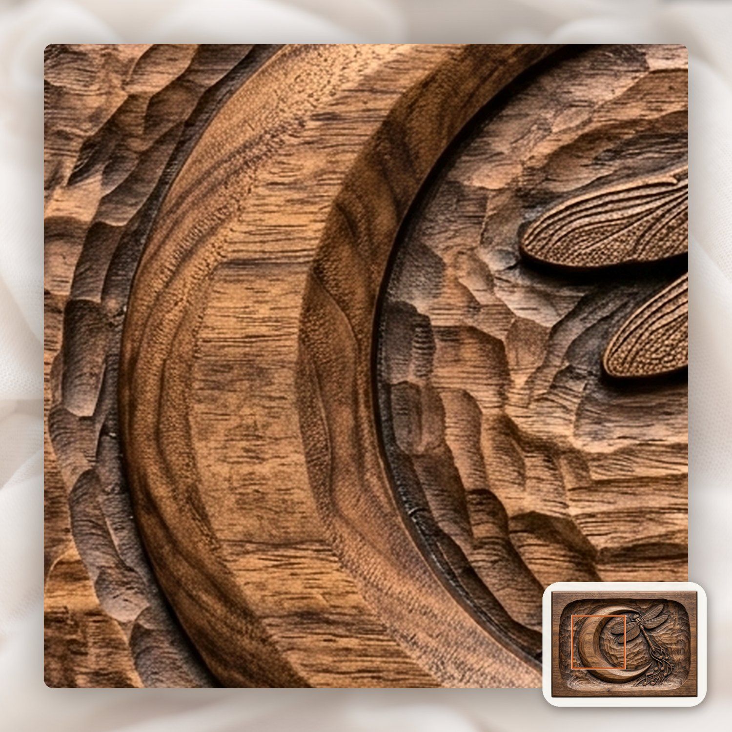 Dragonfly Moon Music CNC Relief STL bas-relief STL — view 12