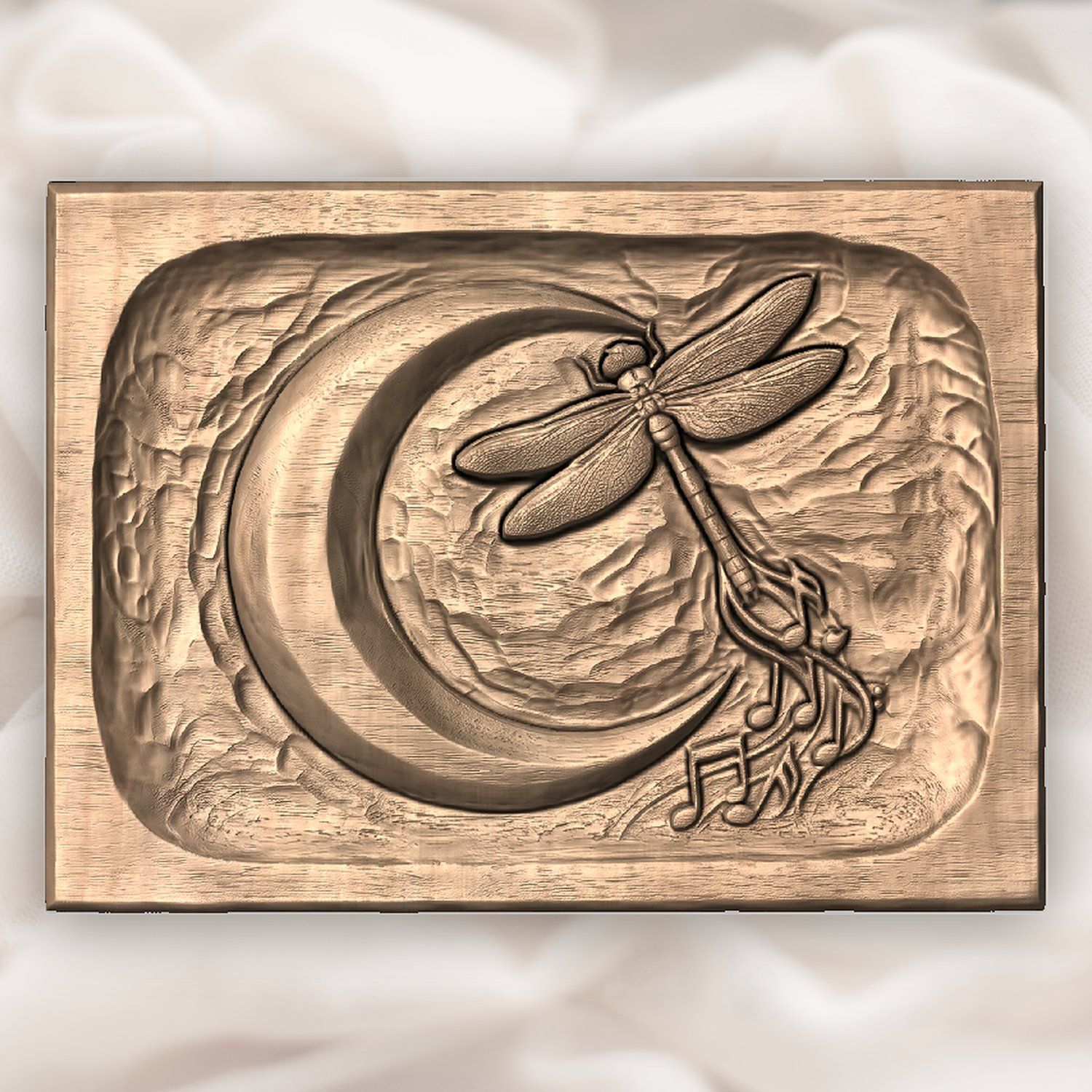 Dragonfly Moon Music CNC Relief STL bas-relief STL — view 5