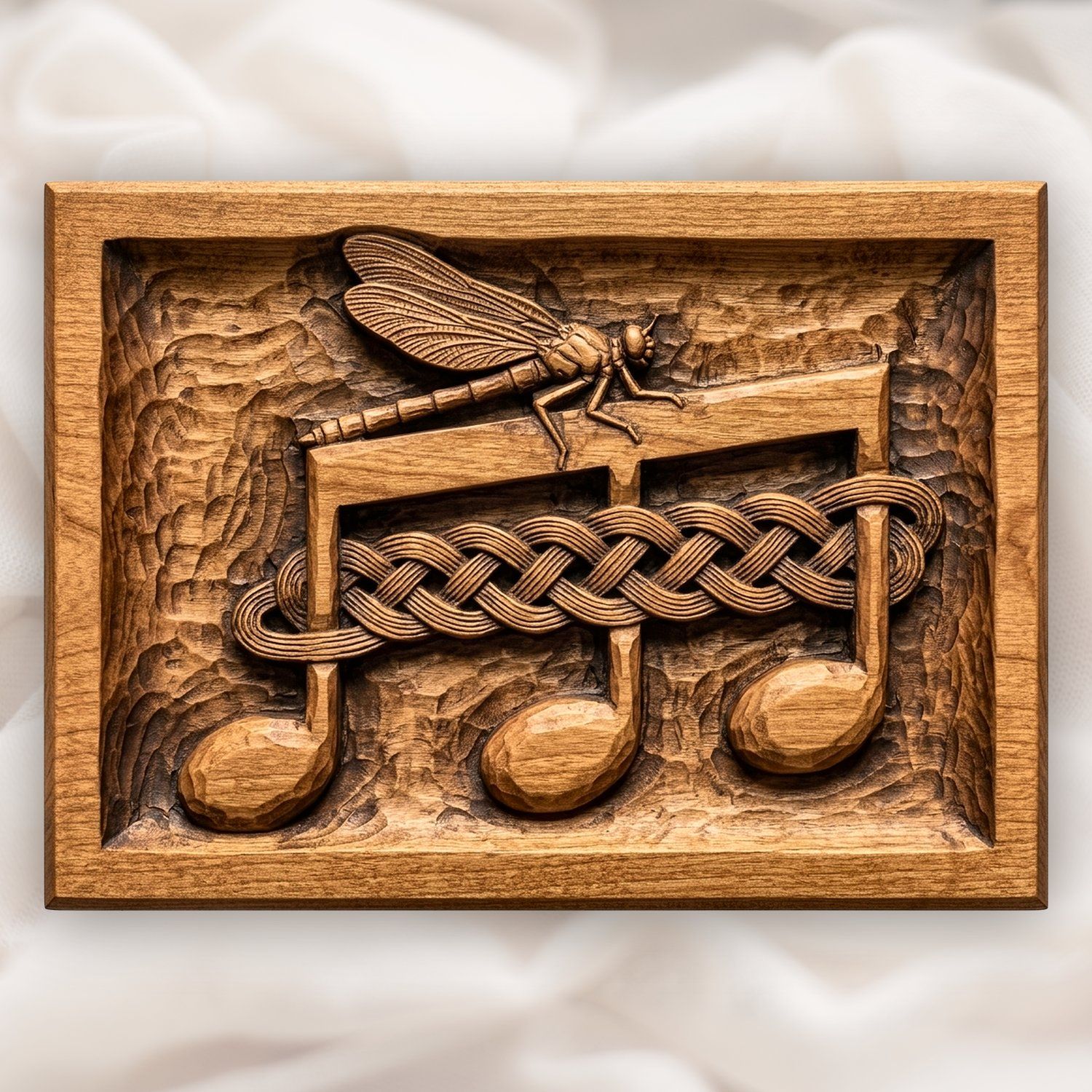 Dragonfly Music Note Celtic CNC Relief STL bas-relief STL design
