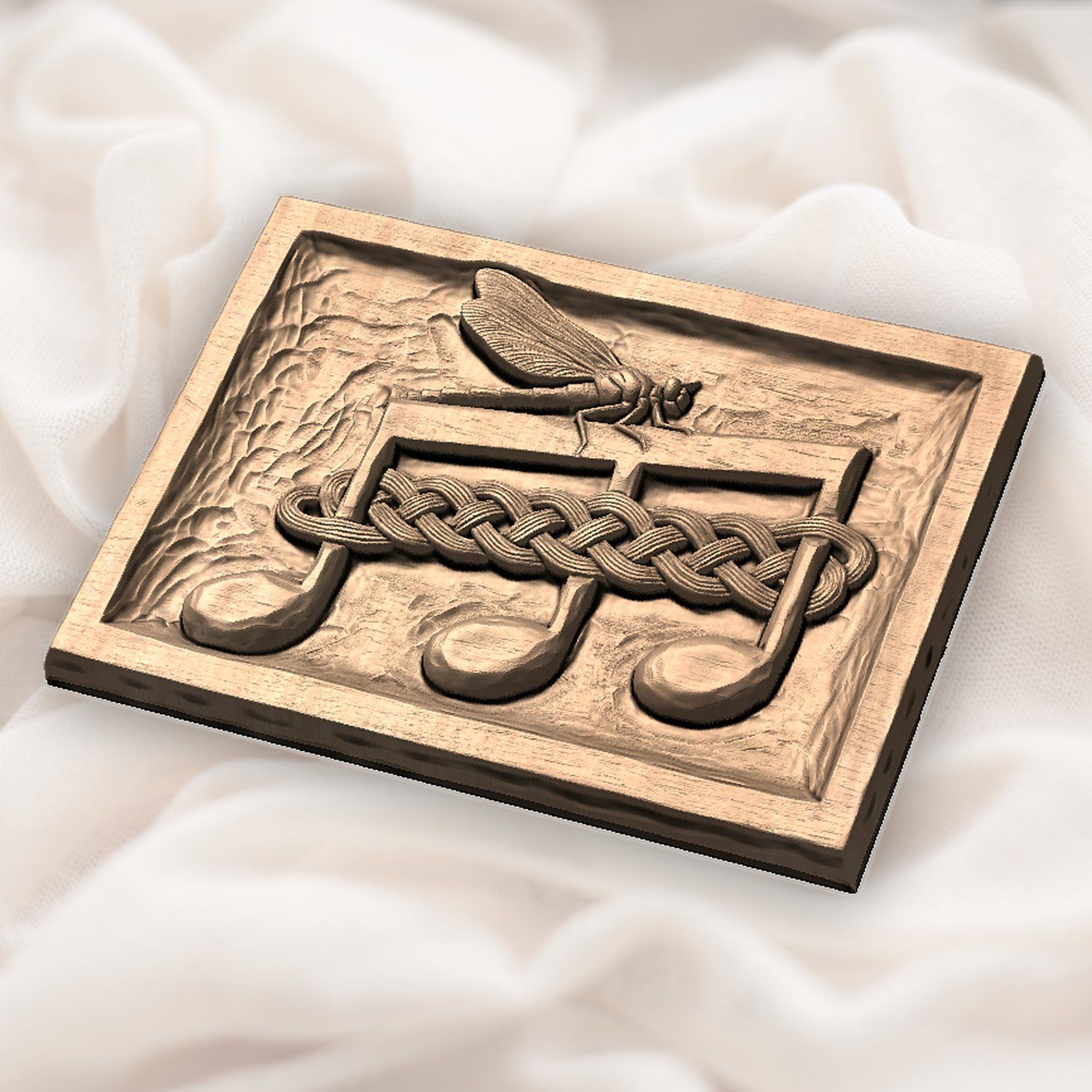 Dragonfly Music Note Celtic CNC Relief STL bas-relief STL — view 6