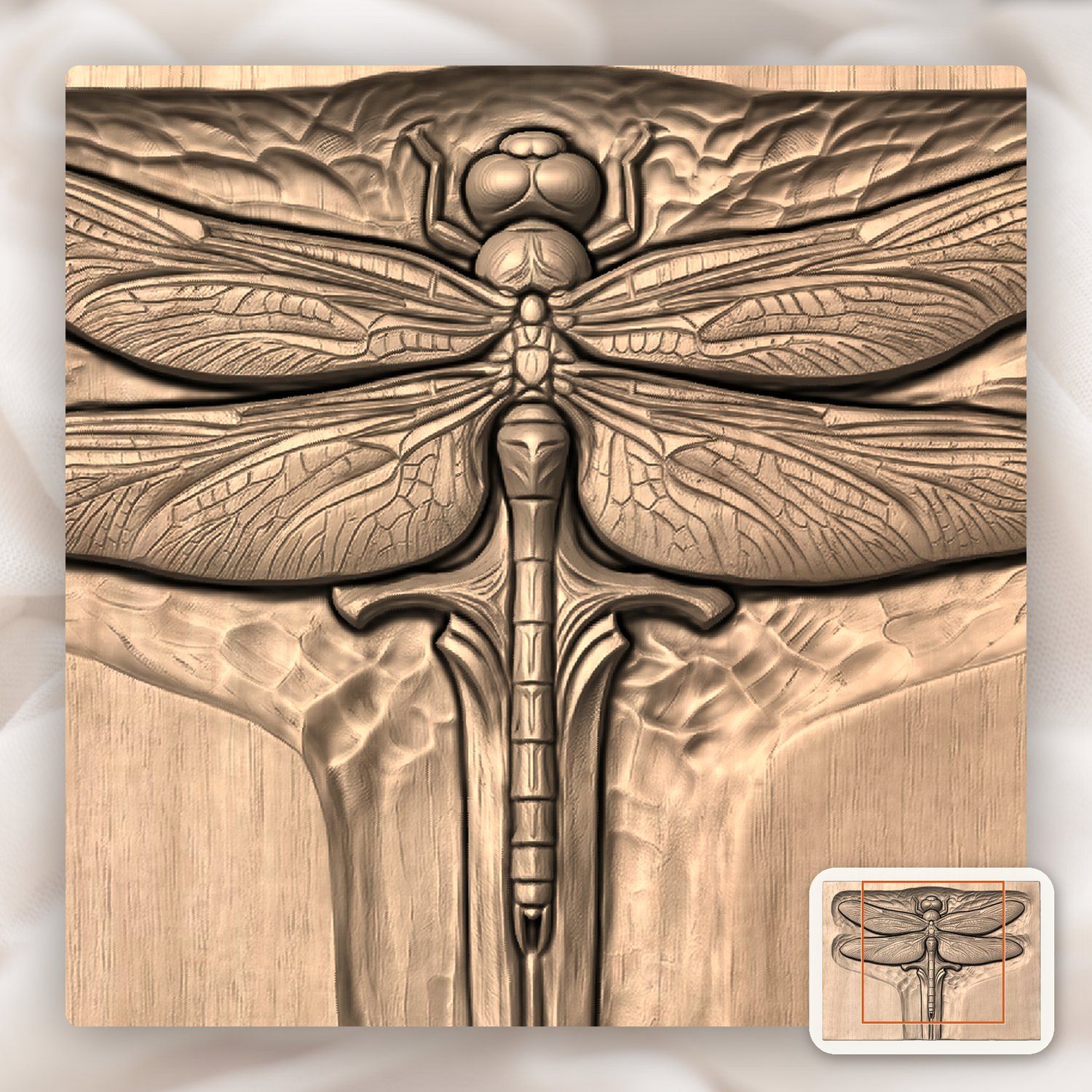 Dragonfly Sword Fantasy CNC Relief STL bas-relief STL — view 7