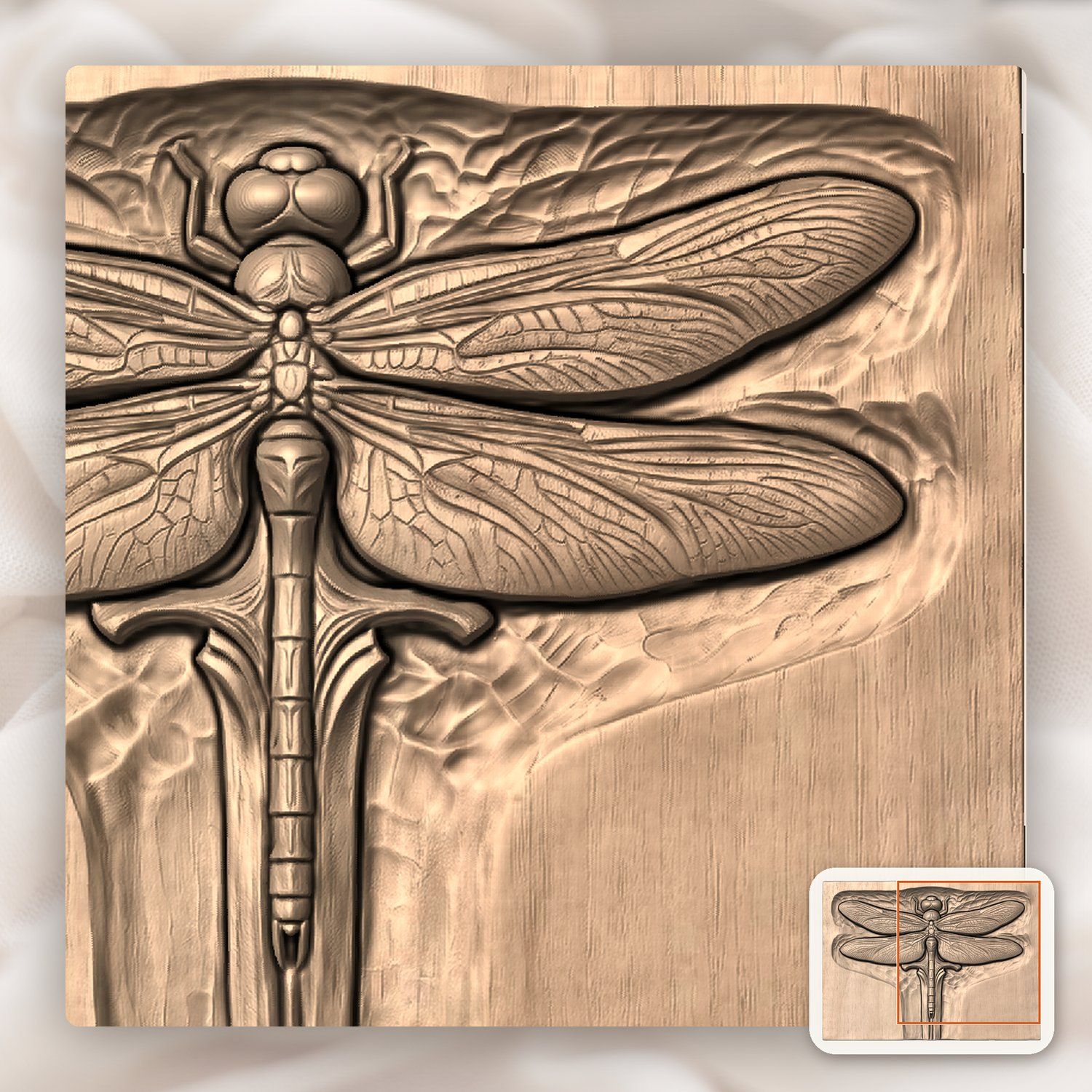 Dragonfly Sword Fantasy CNC Relief STL bas-relief STL — view 9