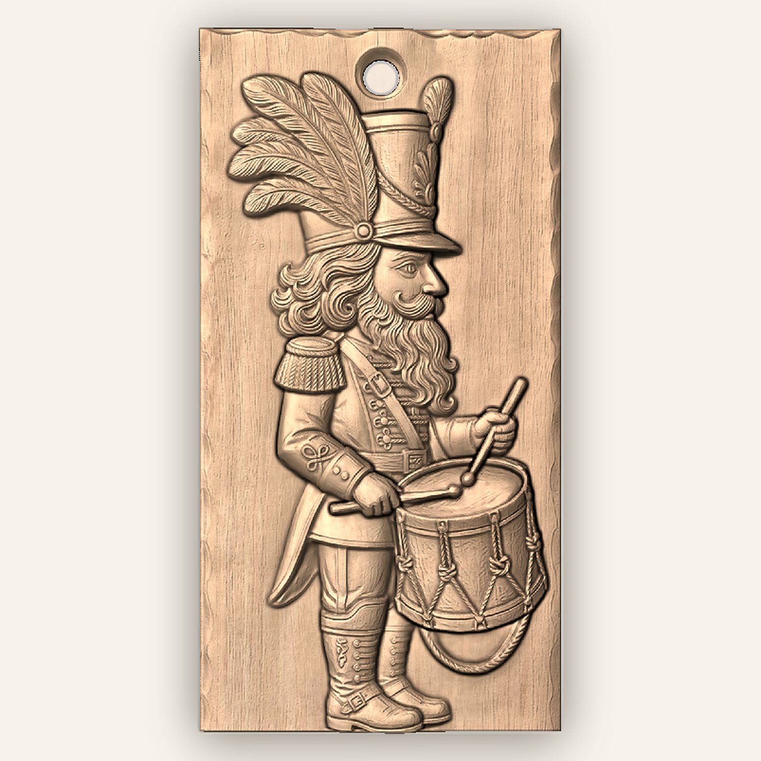 Drummer Boy Nutcracker CNC Relief STL bas-relief STL — view 5