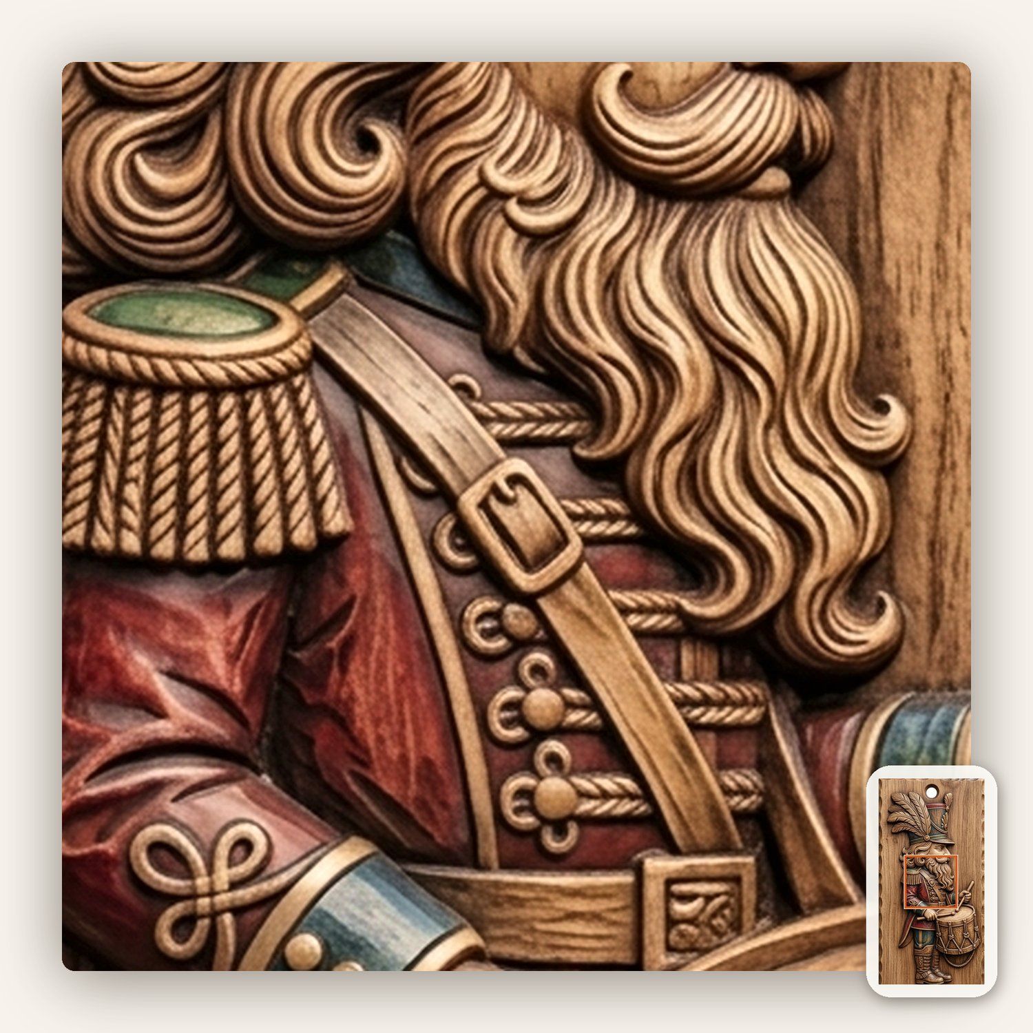 Drummer Boy Nutcracker CNC Relief STL bas-relief STL — view 11