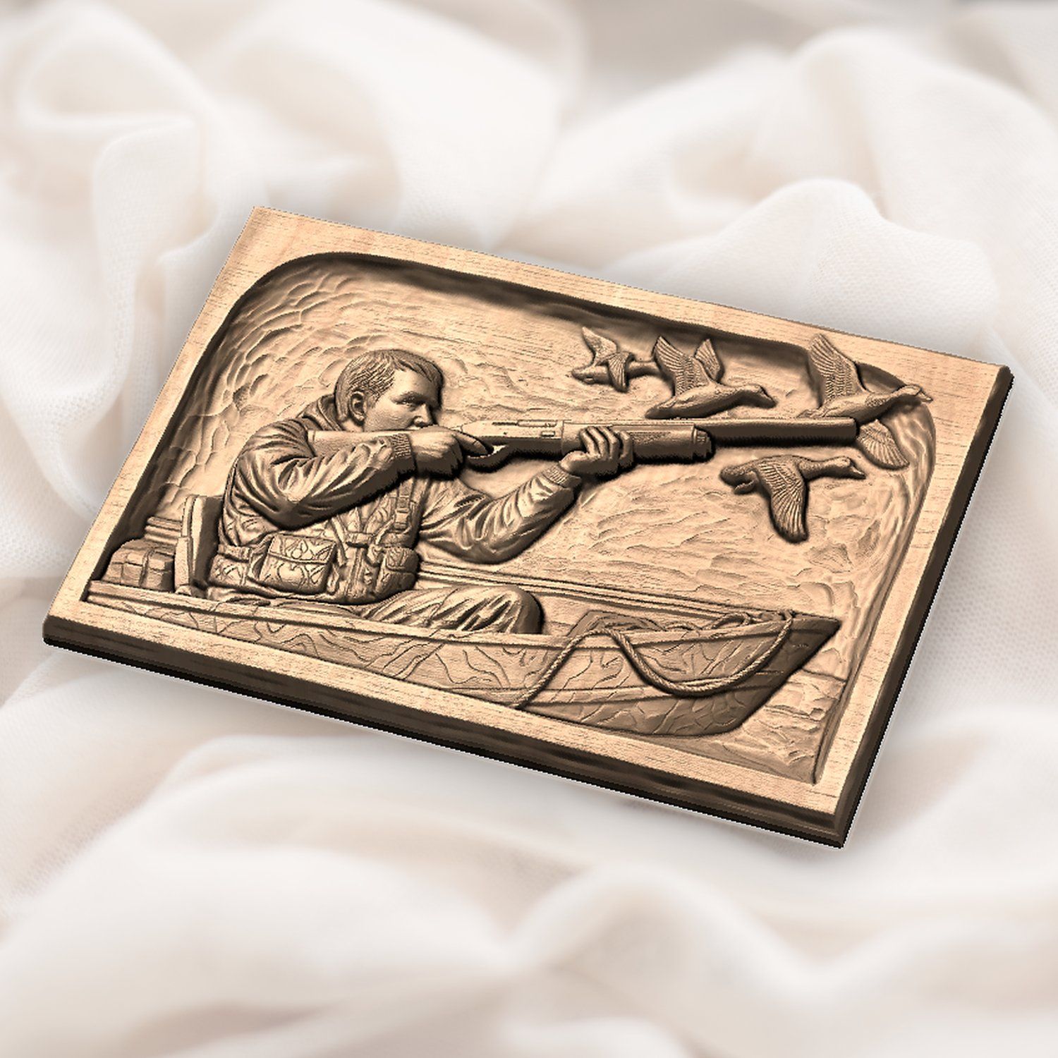 Duck Hunter Marsh Scene CNC Relief STL bas-relief STL — view 6