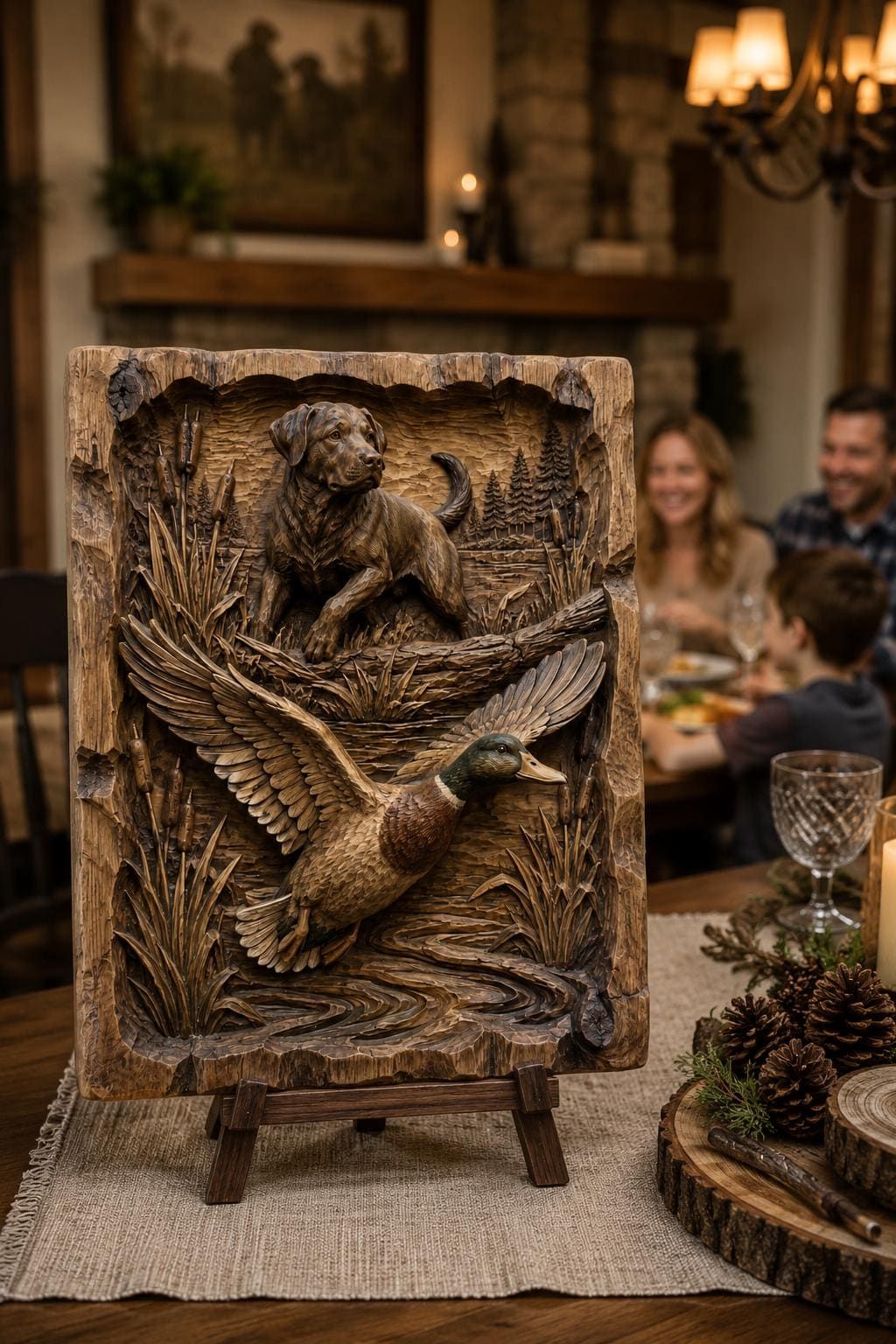 Duck Hunting Dog Relief bas-relief STL — view 5