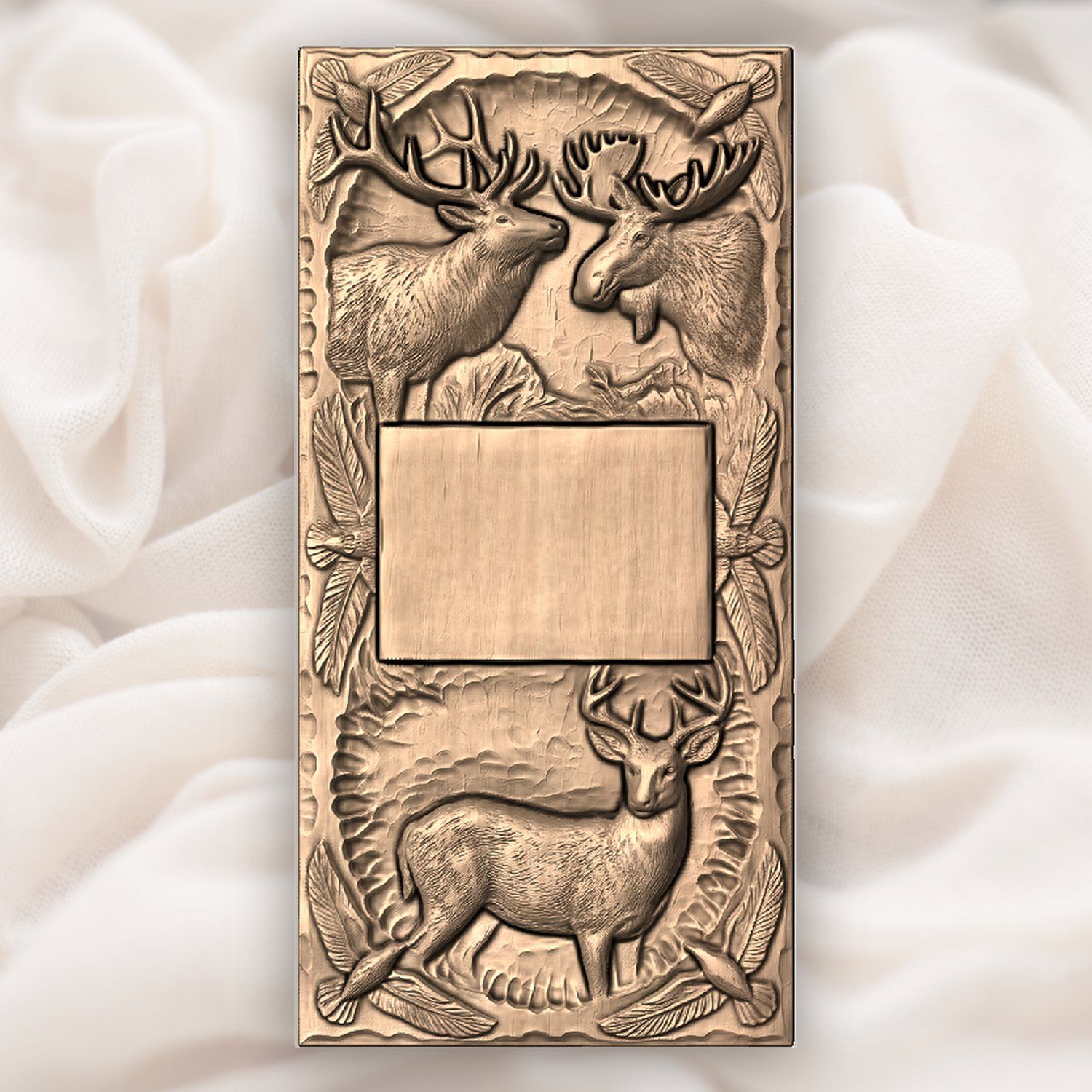 Doorbell plate Elk Moose Deer Wildlife CNC Relief STL bas-relief STL — view 5