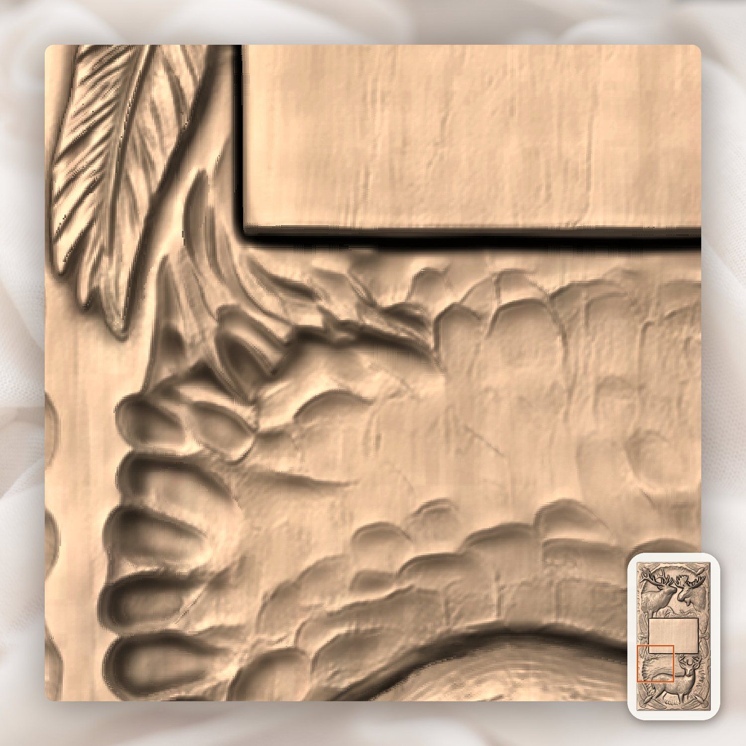 Doorbell plate Elk Moose Deer Wildlife CNC Relief STL bas-relief STL — view 10