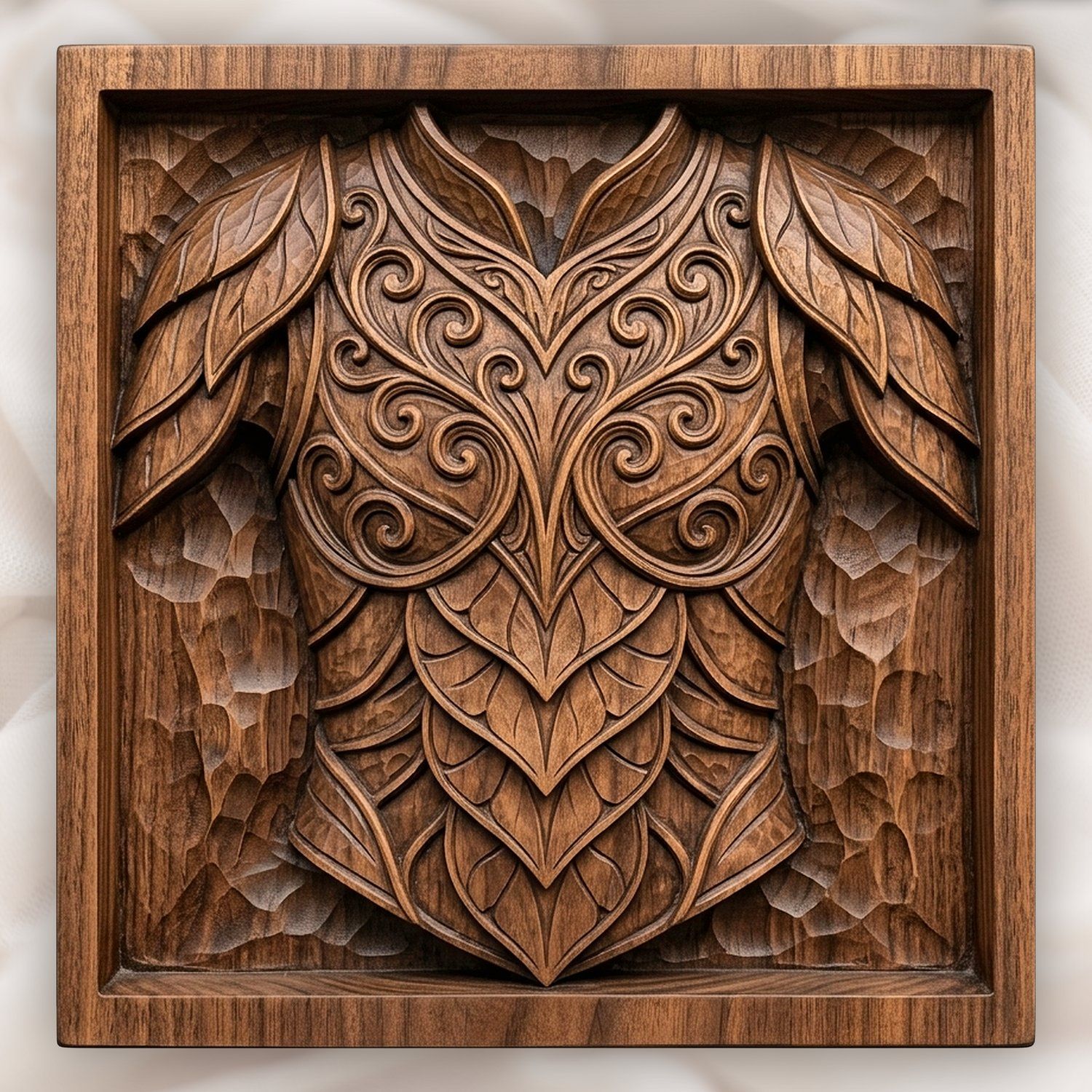 Elven Warrior Breastplate Armor CNC Relief STL bas-relief STL design