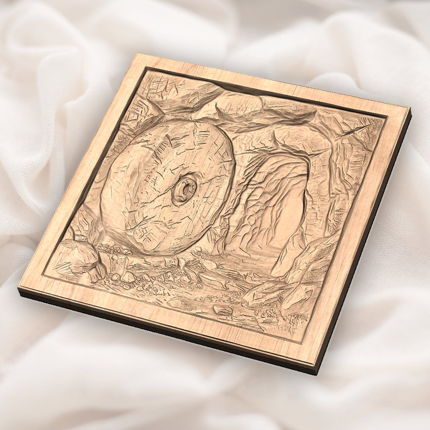 Empty Tomb Resurrection Scene CNC Relief STL bas-relief STL — view 6