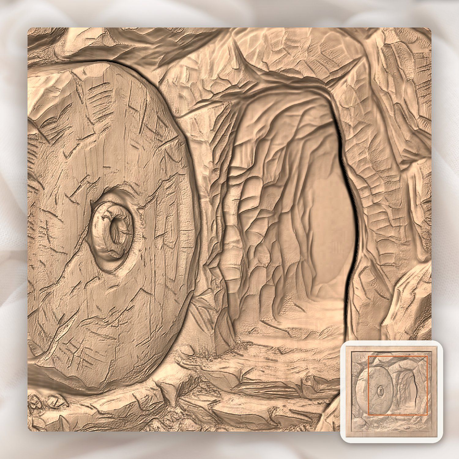 Empty Tomb Resurrection Scene CNC Relief STL bas-relief STL — view 7