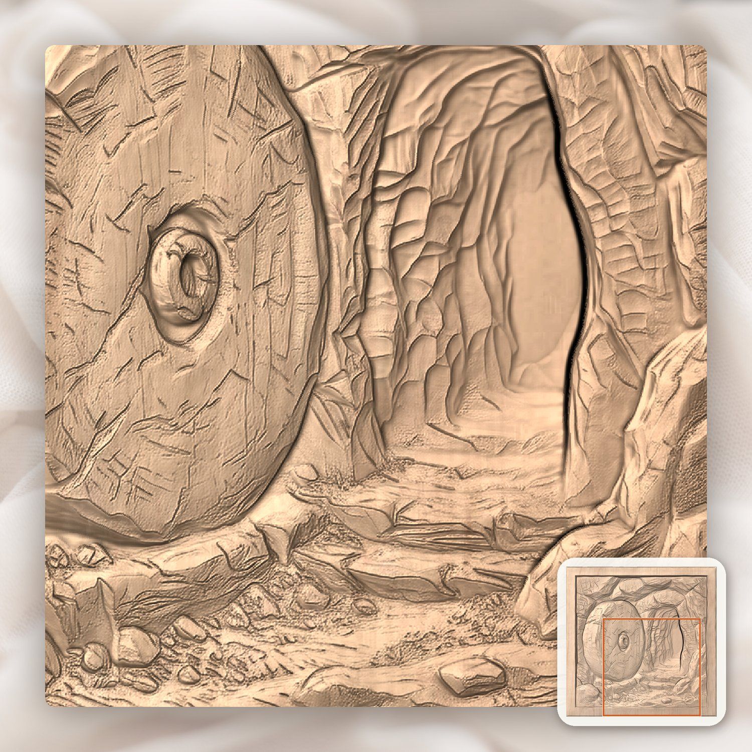 Empty Tomb Resurrection Scene CNC Relief STL bas-relief STL — view 8
