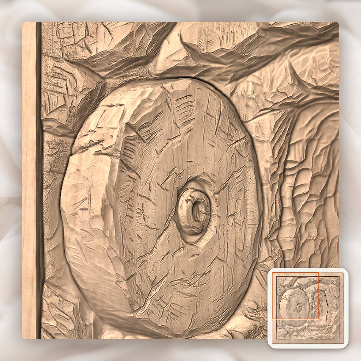 Empty Tomb Resurrection Scene CNC Relief STL bas-relief STL — view 9