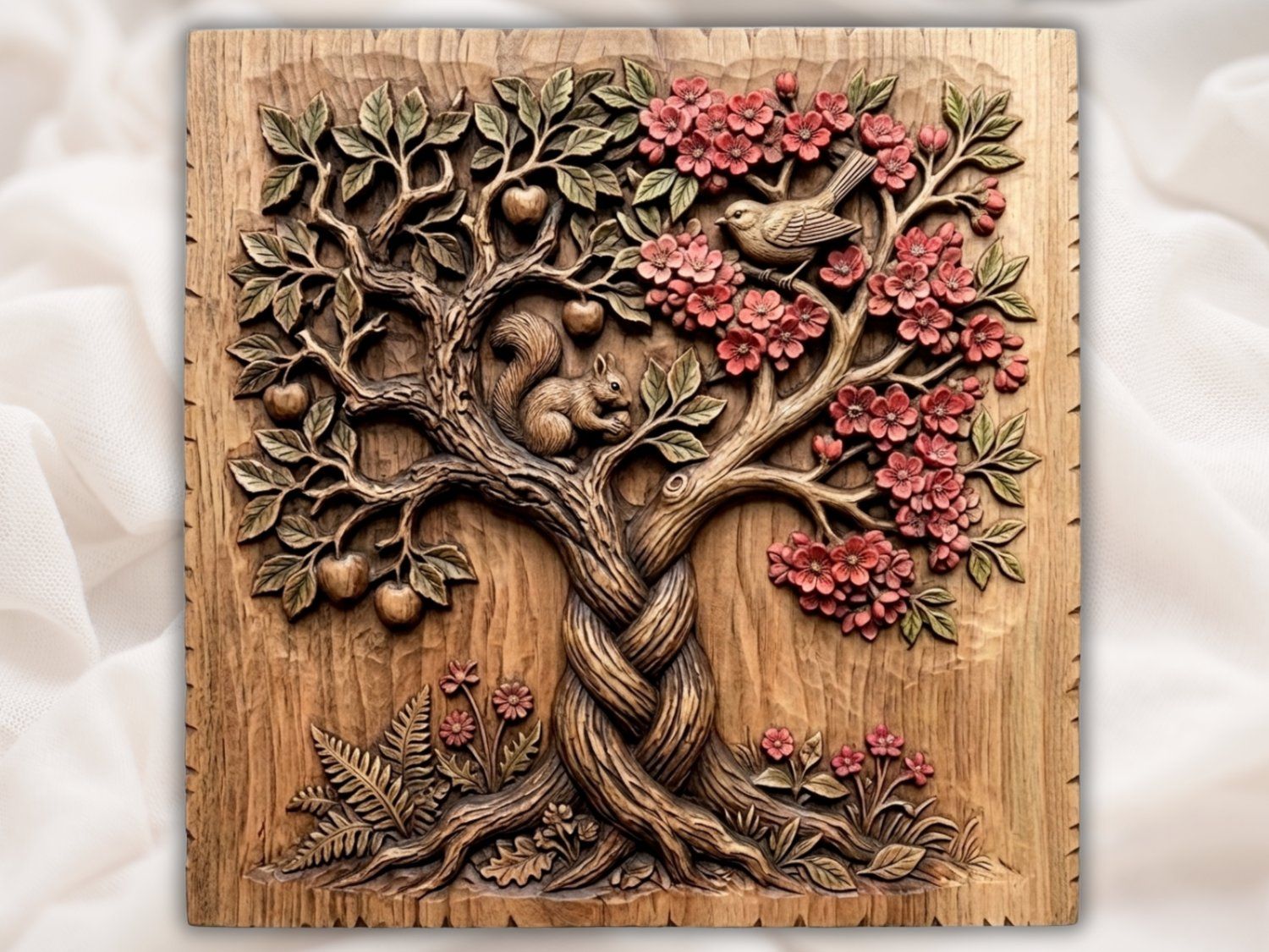 Enchanted Tree Of Life Wall Art bas-relief STL — view 2
