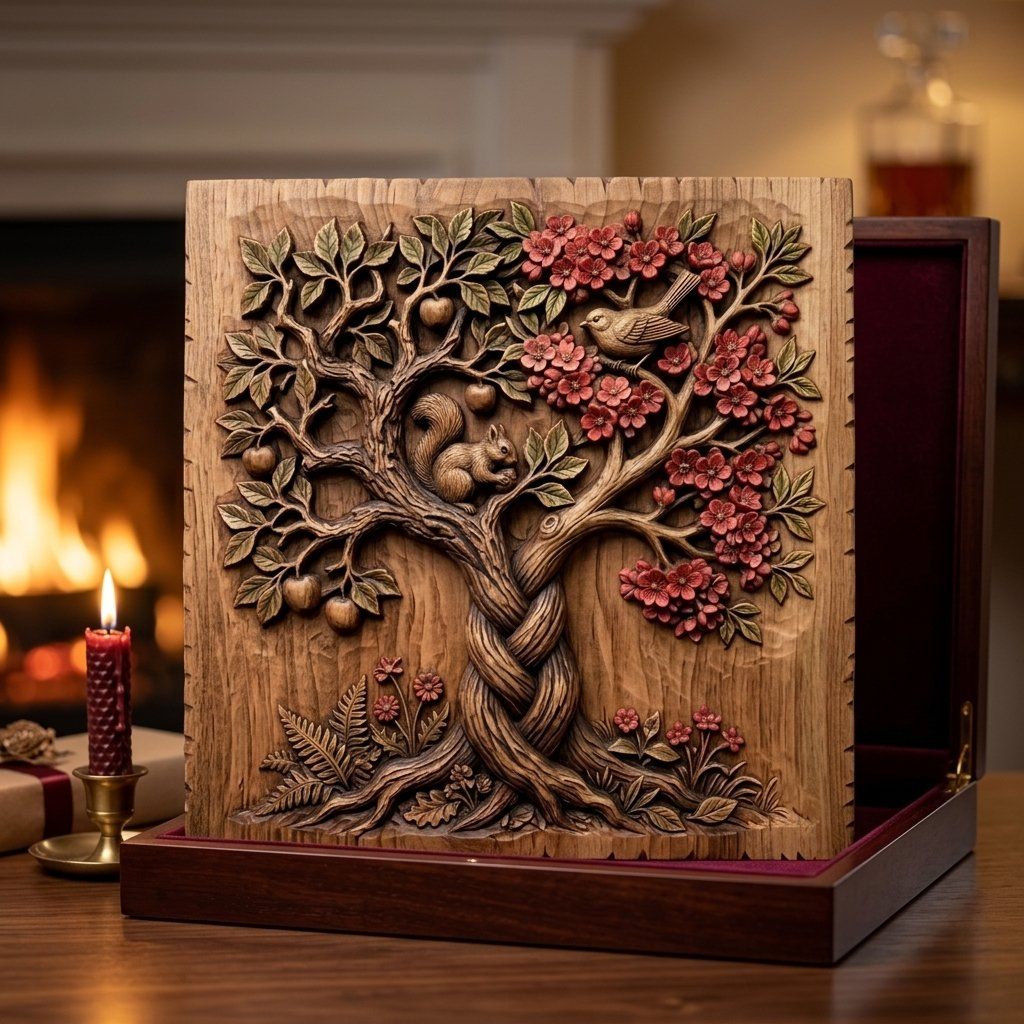 Enchanted Tree Of Life Wall Art bas-relief STL — view 8