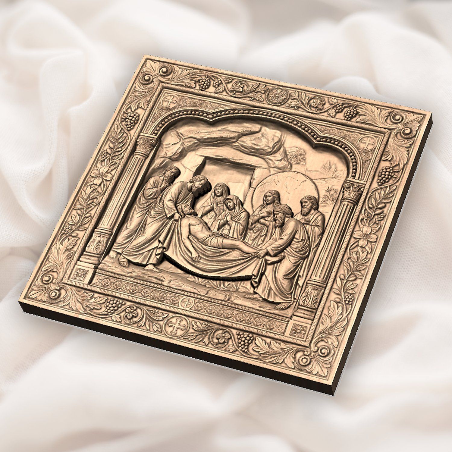 Jesus Laid in the Tomb STL bas-relief STL — view 4