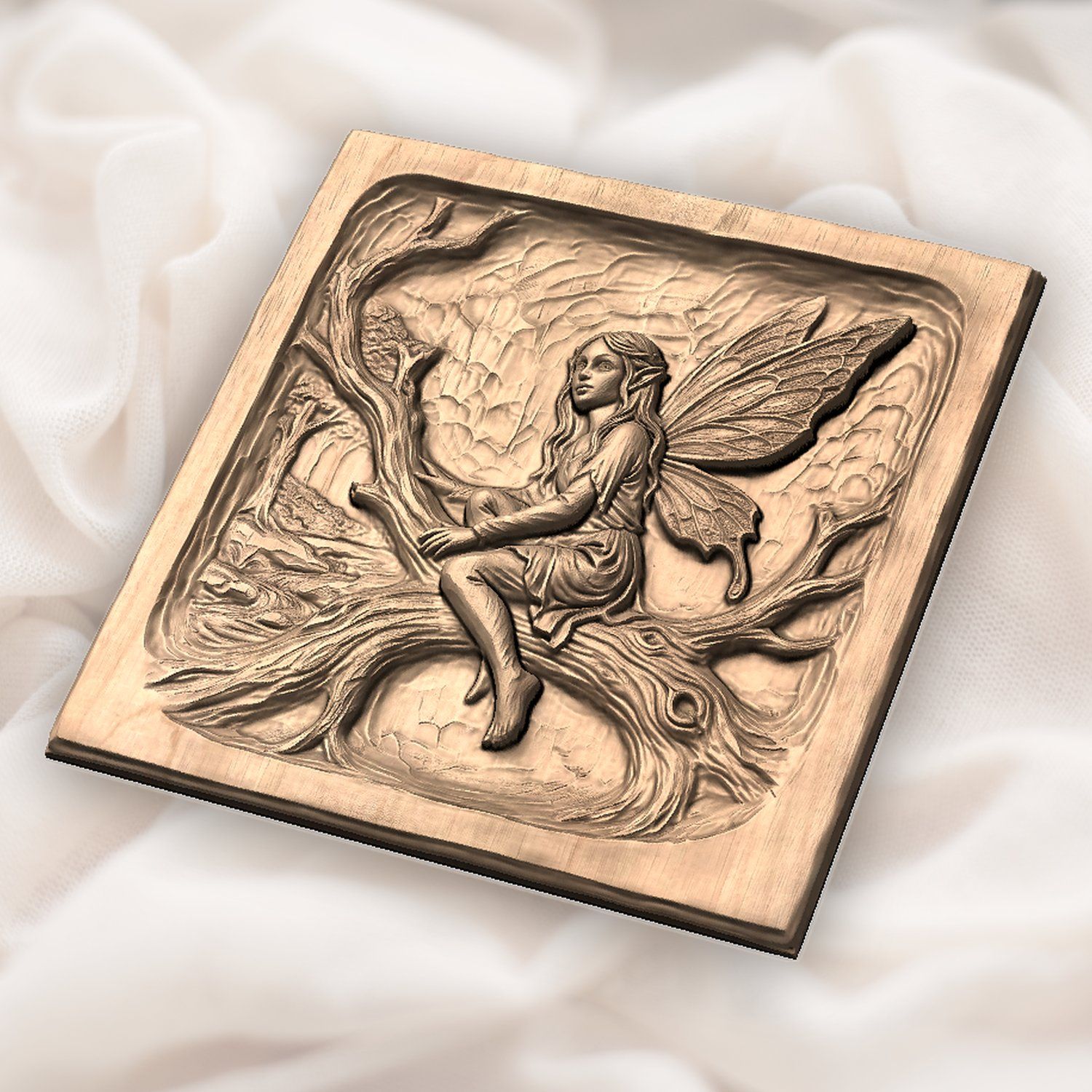 Fairy Elf Magical Forest CNC Relief STL bas-relief STL — view 6