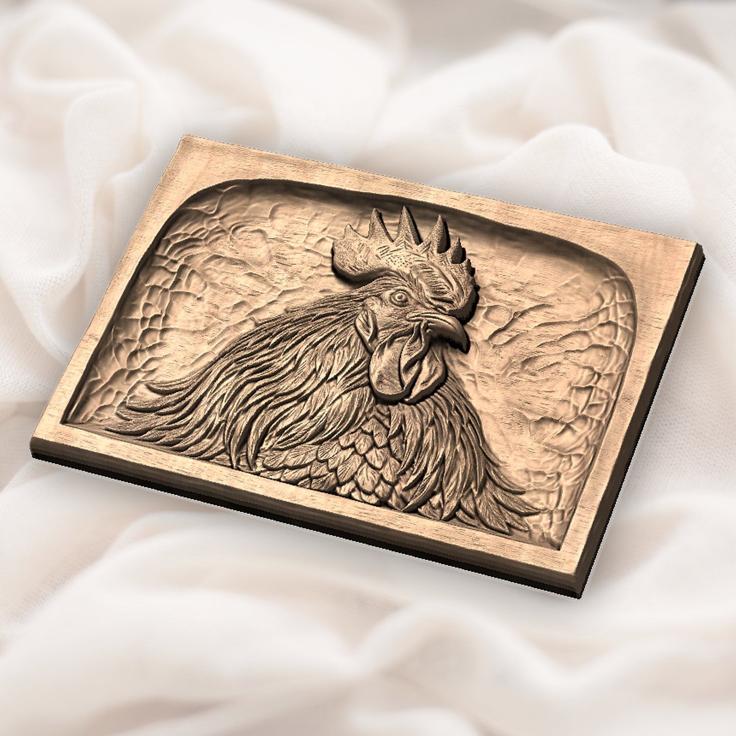 Farmhouse Rooster CNC Relief STL bas-relief STL — view 5
