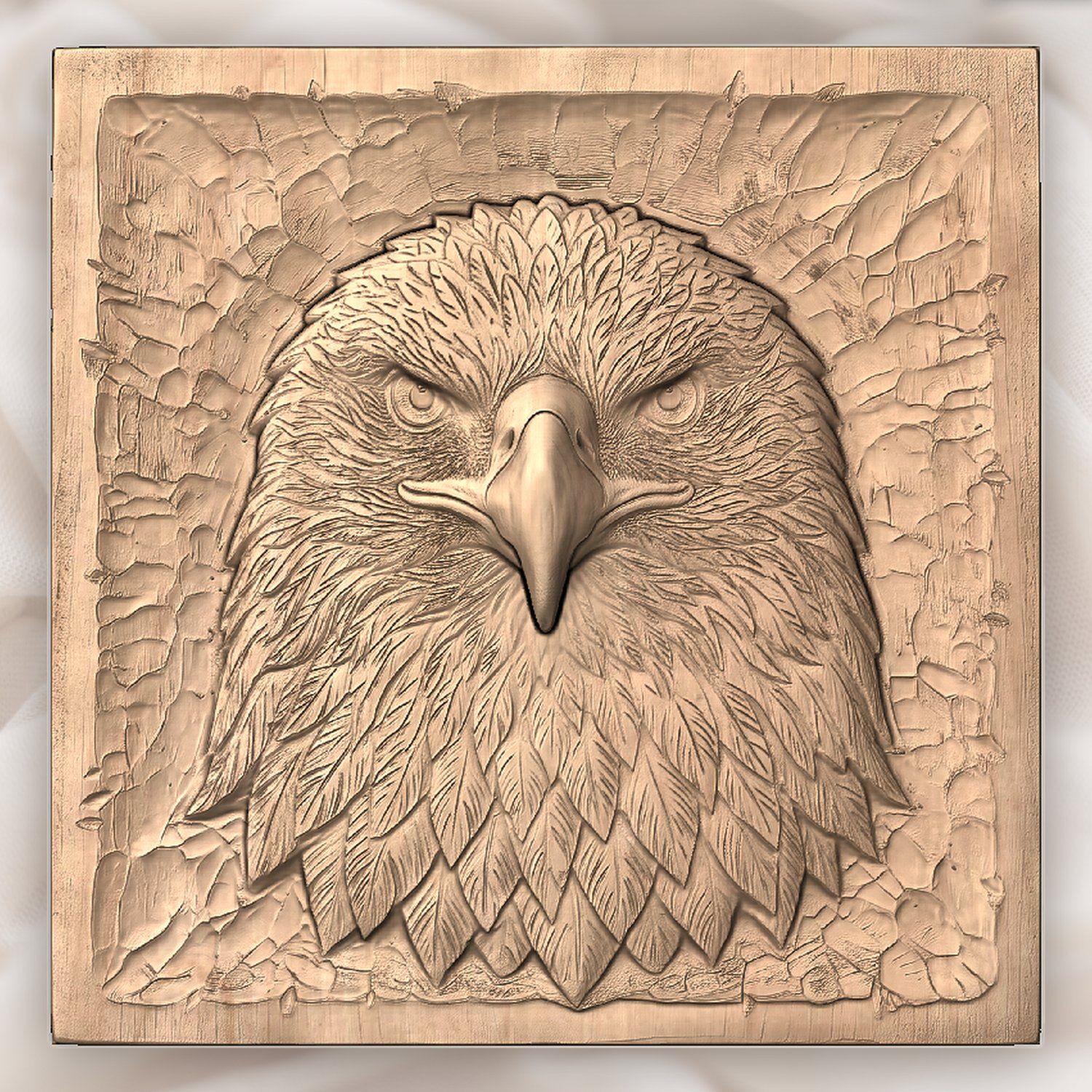 Fierce Bald Eagle Wildlife CNC Relief STL bas-relief STL — view 4