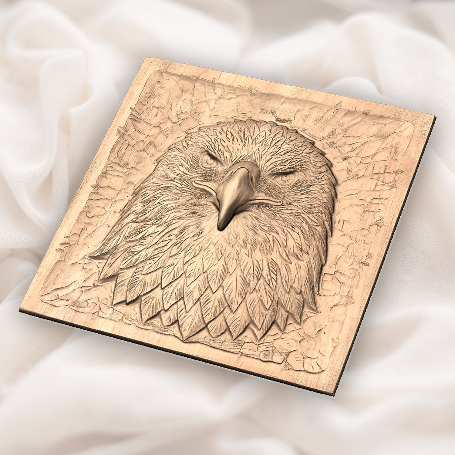 Fierce Bald Eagle Wildlife CNC Relief STL bas-relief STL — view 5