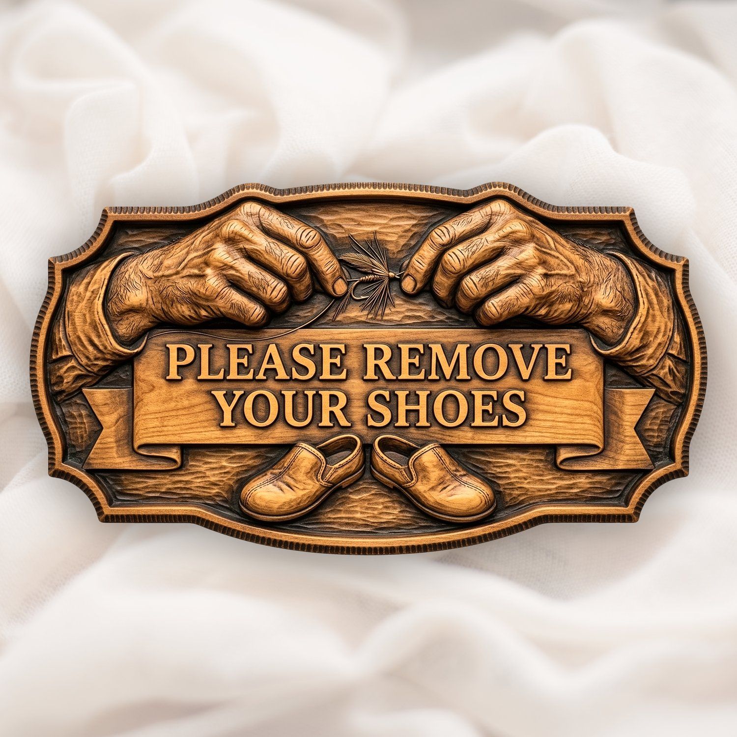Fishing Remove Shoes CNC Relief STL bas-relief STL design