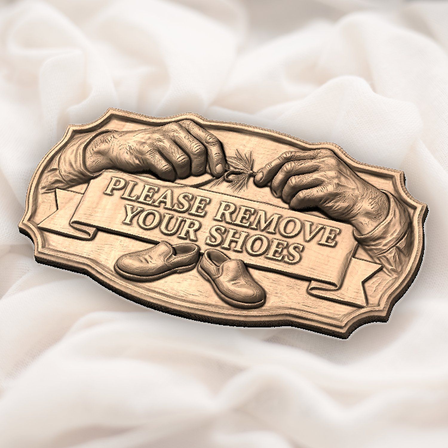 Fishing Remove Shoes CNC Relief STL bas-relief STL — view 5