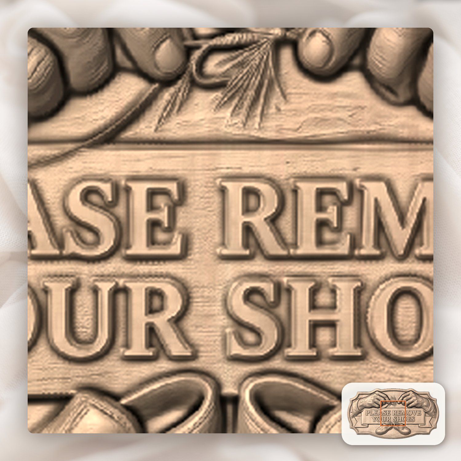 Fishing Remove Shoes CNC Relief STL bas-relief STL — view 7