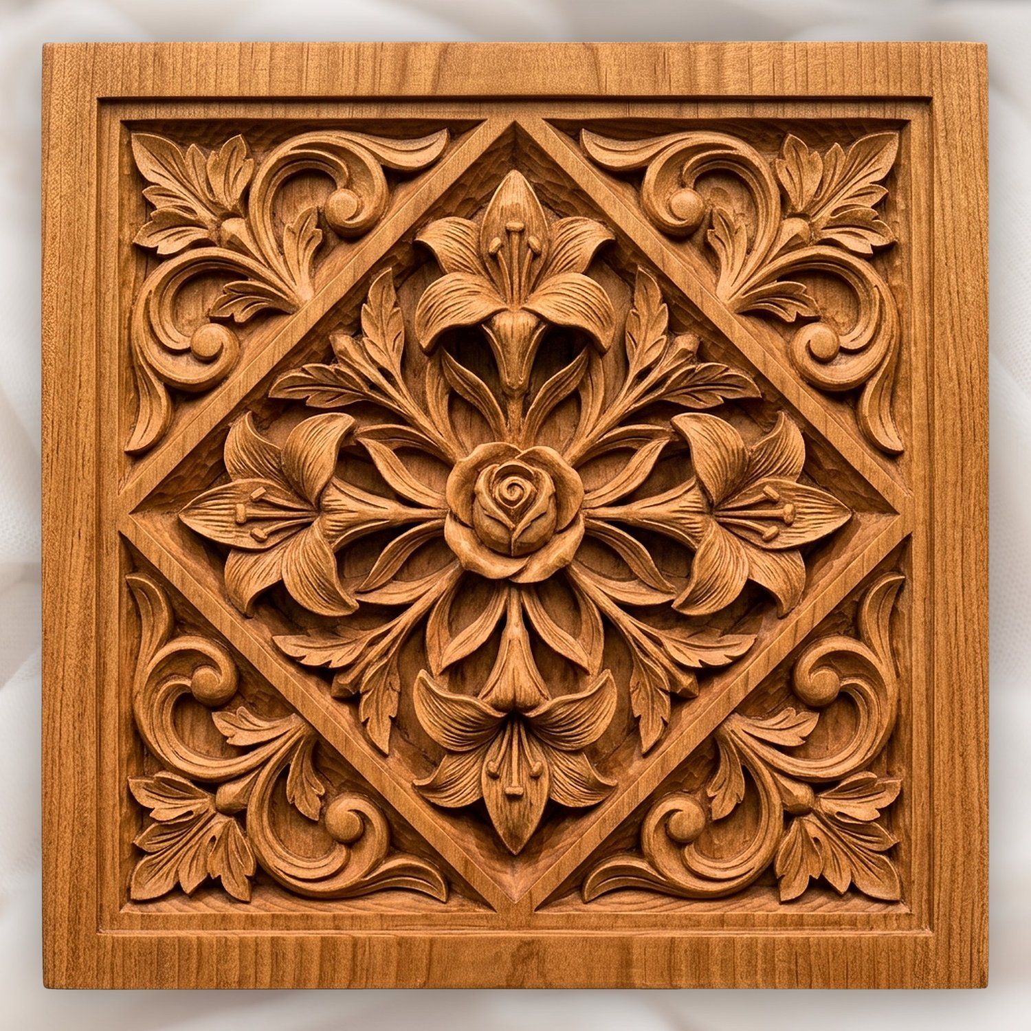 Floral Garden 11 Design CNC Relief STL bas-relief STL — view 5