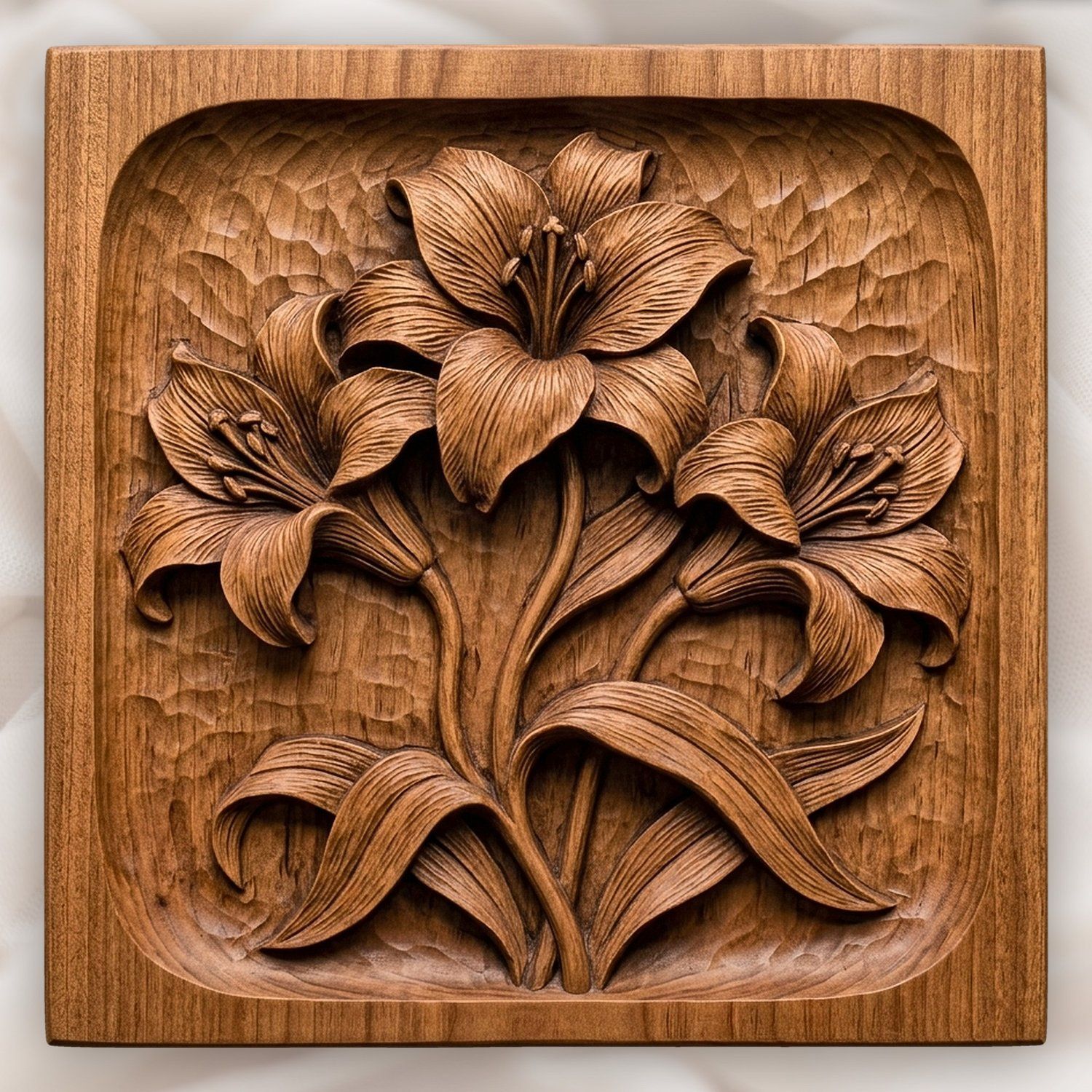 Floral Garden 11 Design CNC Relief STL bas-relief STL — view 9